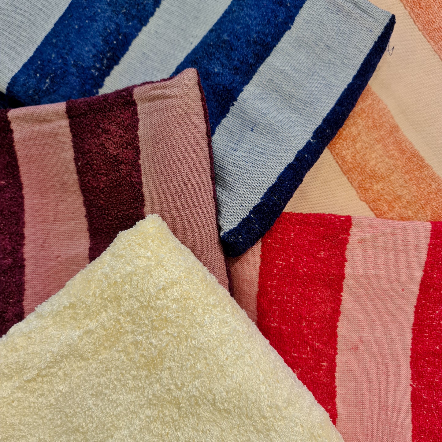 Turkish Terry Silk Bath Towel Red
