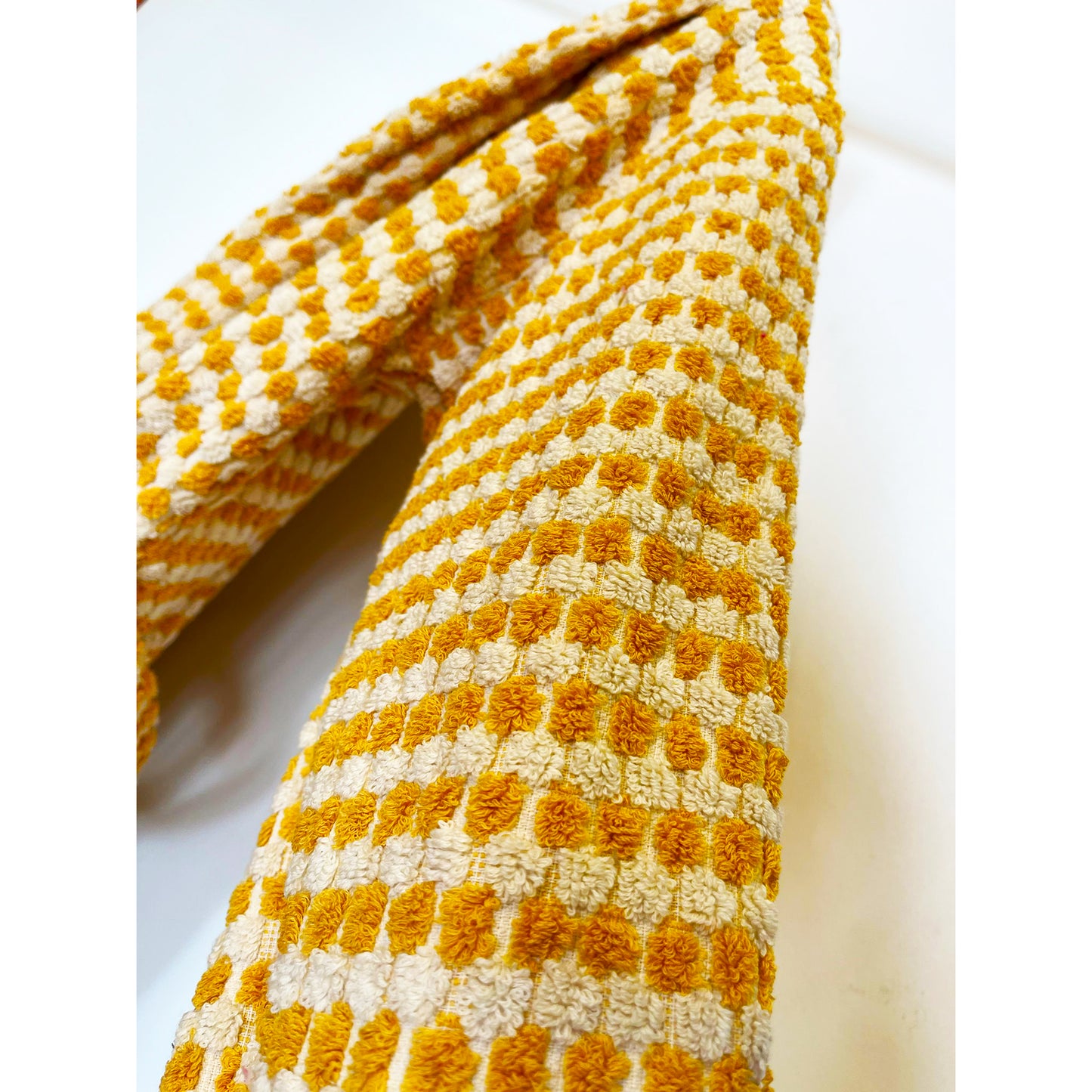 Turkish Terry Towel Bathrobe Golden Dotted Pompom Design