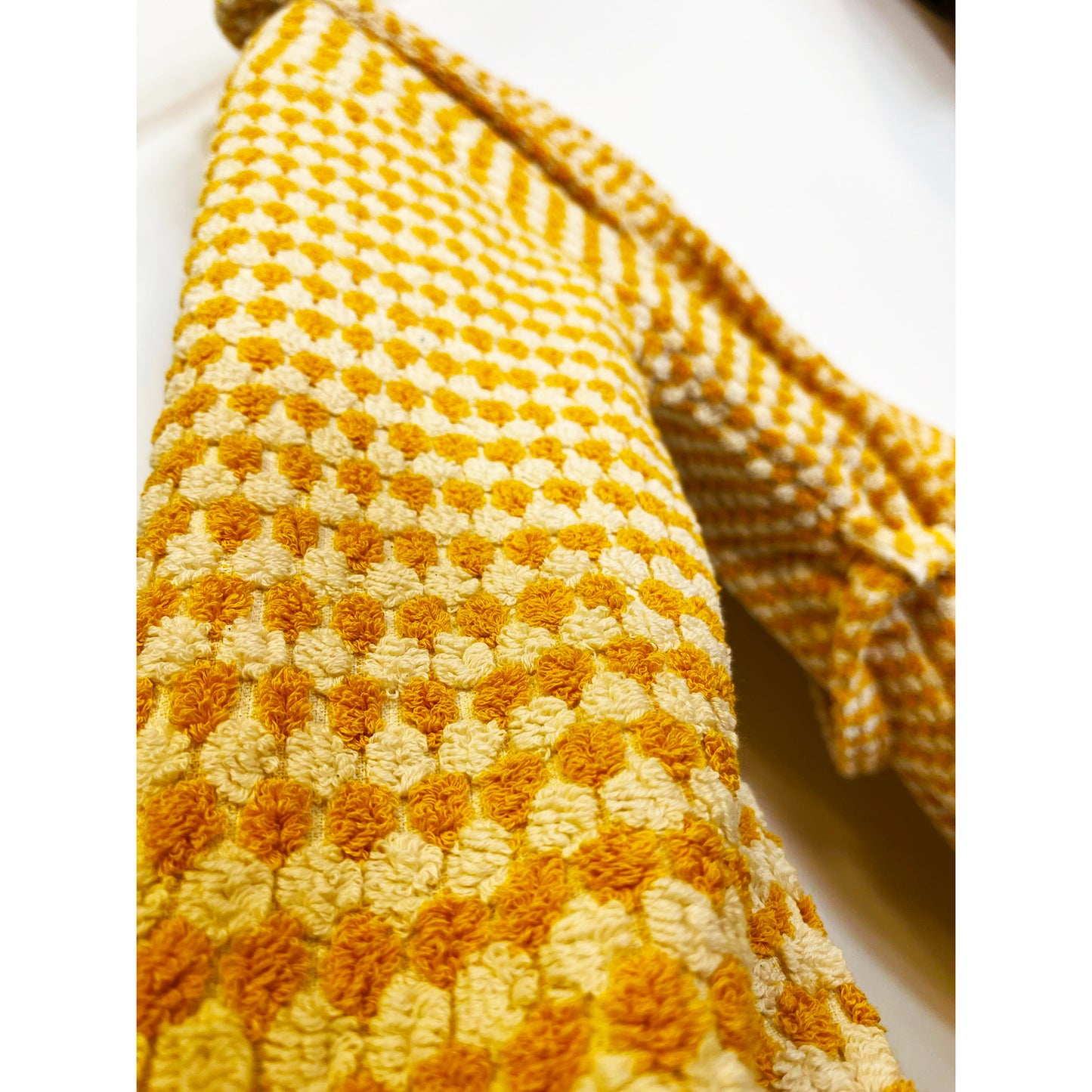 Turkish Terry Towel Bathrobe Golden Dotted Pompom Design