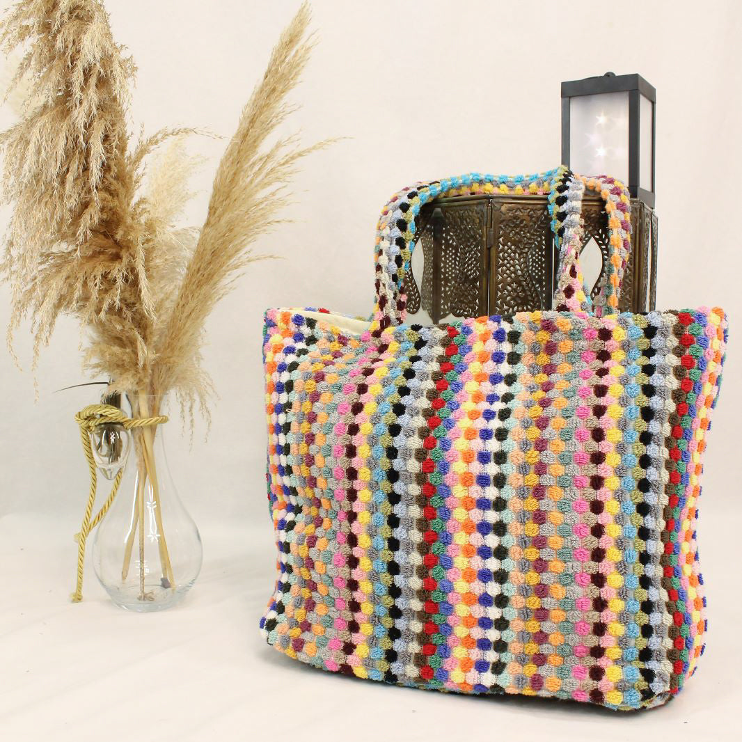 Turkish Terry Towel Shopping Bag & Beach Bag