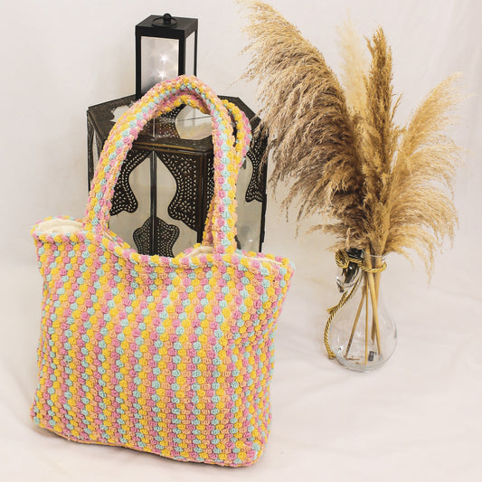 Turkish Terry Towel Shopping Bag, Beach Bag, Tote Bag
