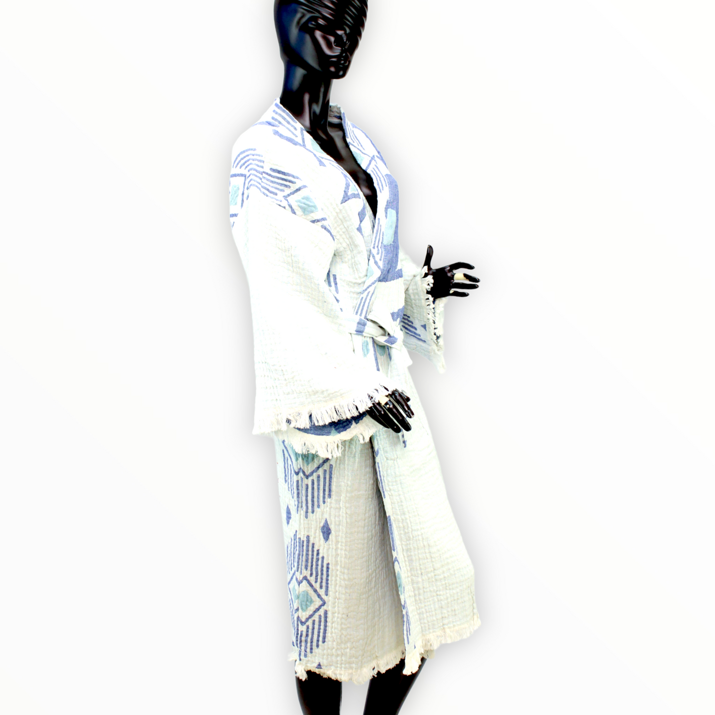 Turkish Towel Bathrobe Kimono Kaftan