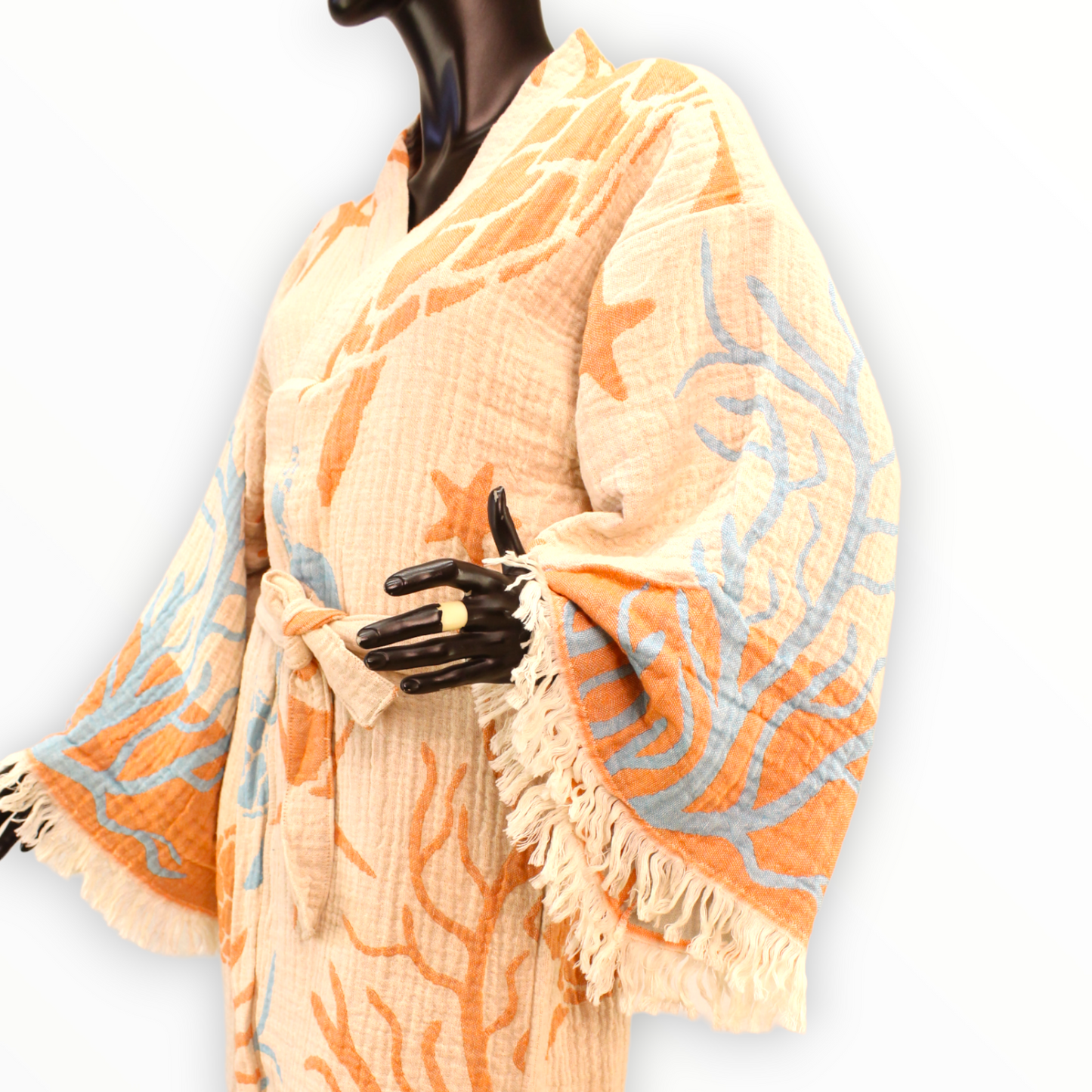 Turkish Towel Bathrobe Kimono Kaftan
