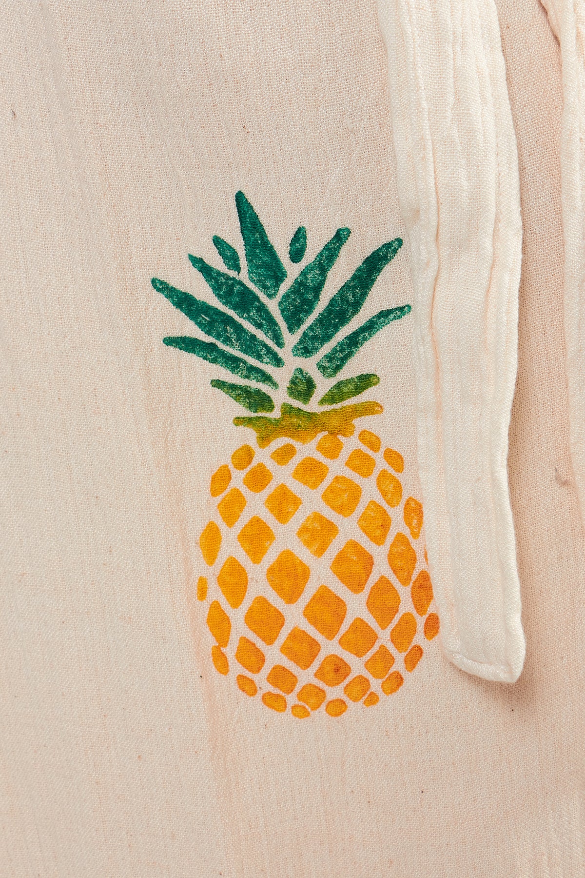 Turkish Towel Kimono Bathrobe Pineapple Design Ecru