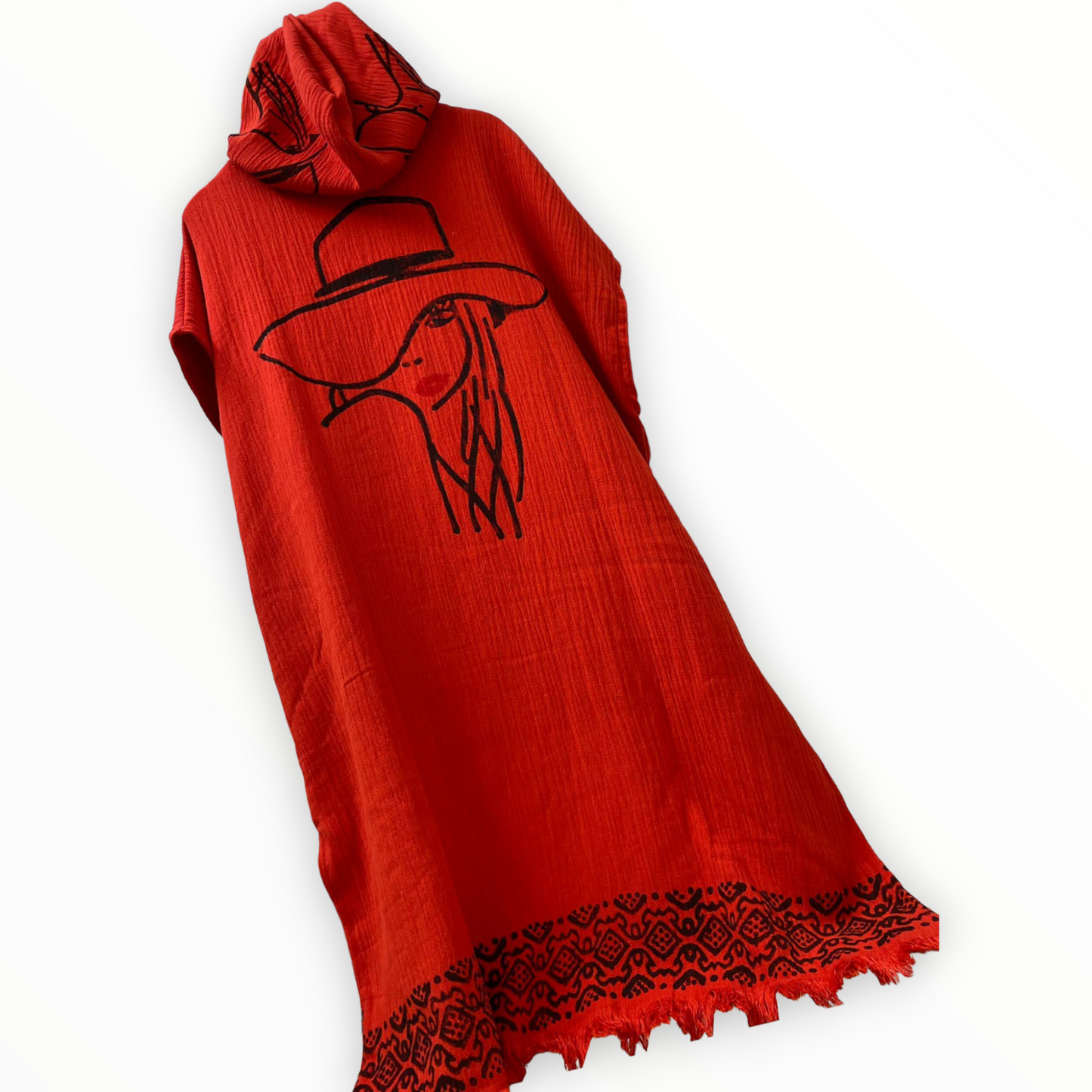 Turkish Towel Surf Poncho, Beach Poncho, Changing Poncho, Organic Cotton Muslin