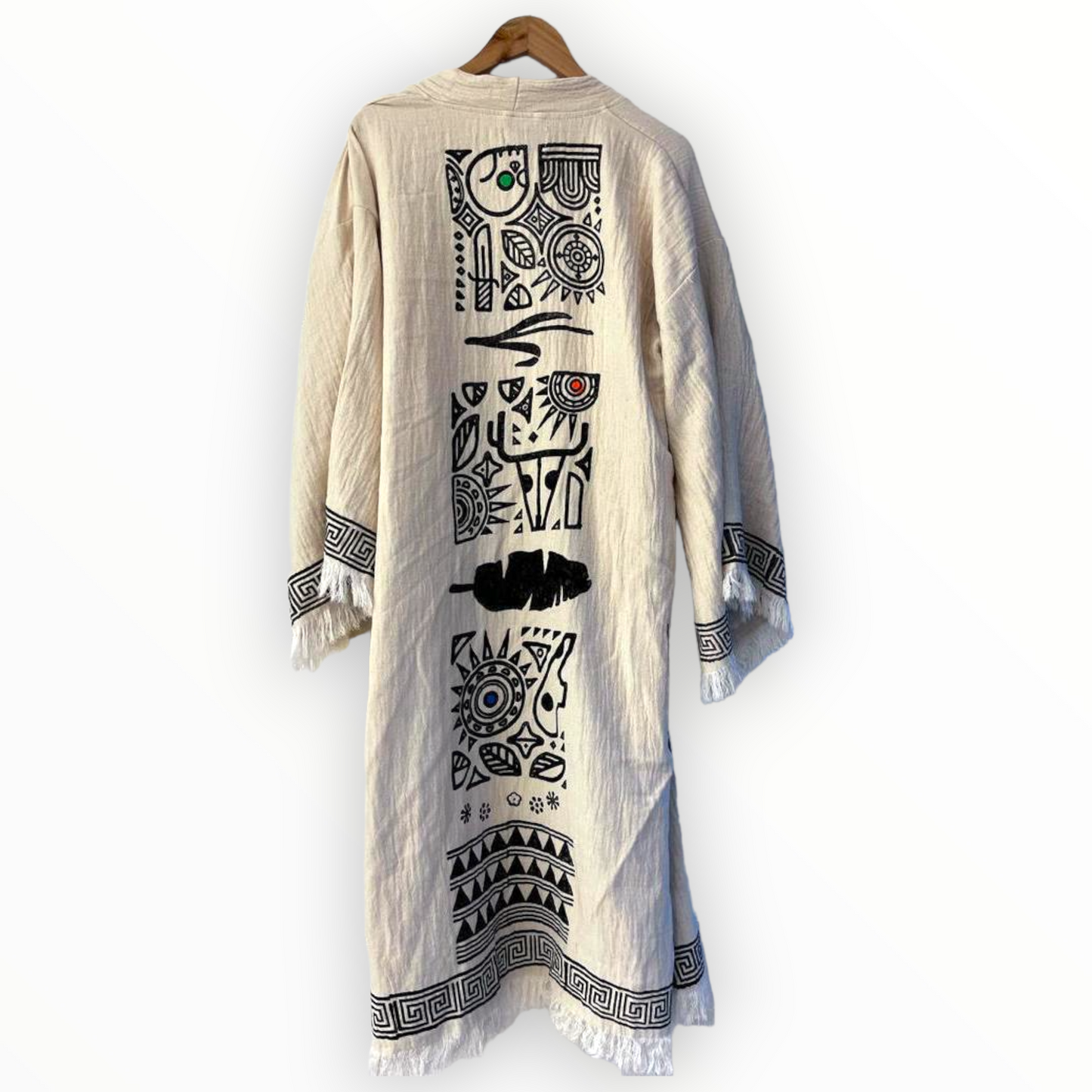 Unisex Natural Cotton Turkish Towel Kimono Kaftan Bathrobe