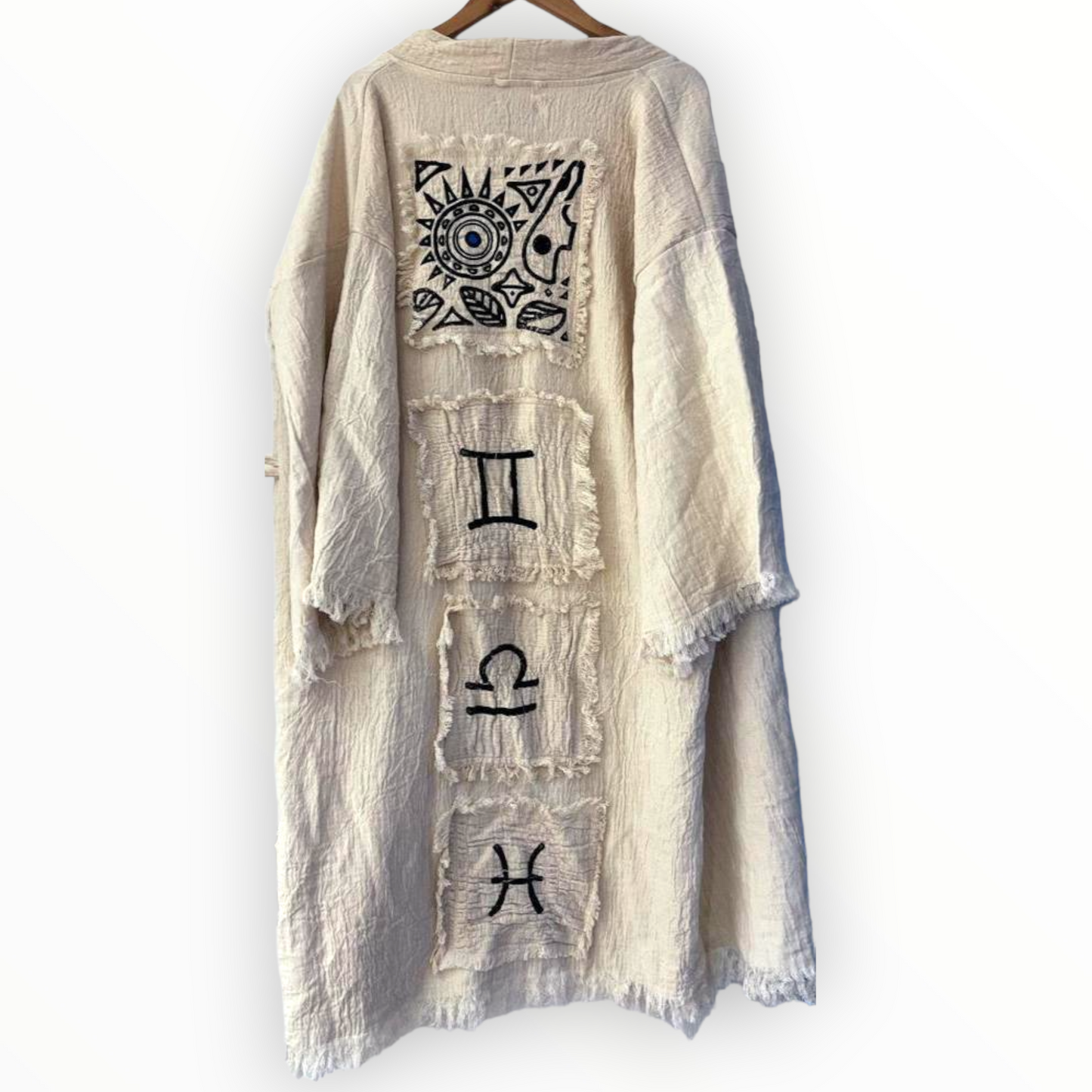 Unisex Natural Cotton Turkish Towel Kimono Kaftan Bathrobe