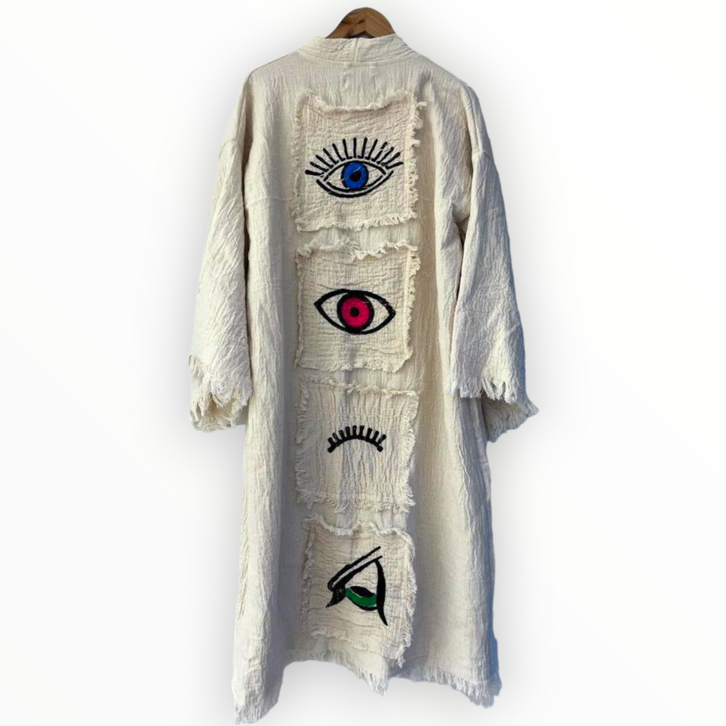 Unisex Natural Cotton Turkish Towel Kimono Kaftan Bathrobe