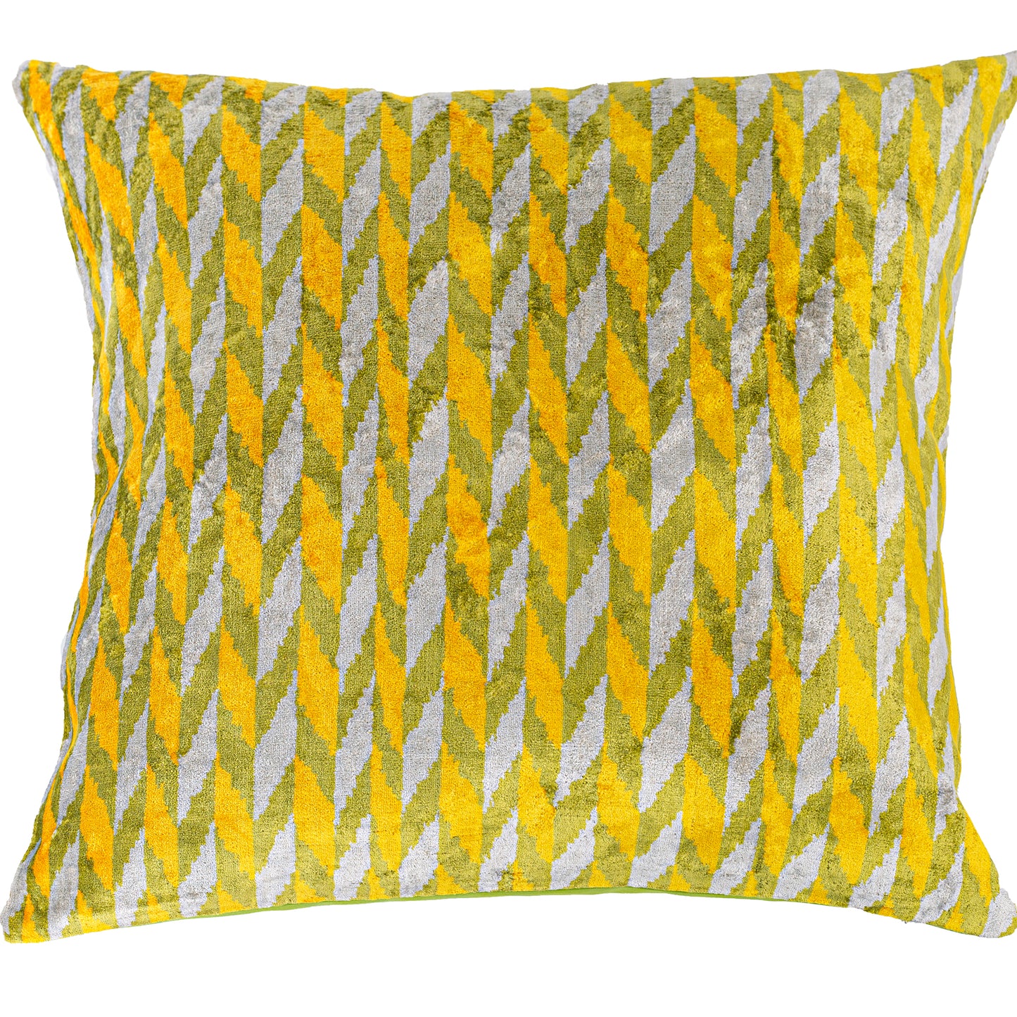 Silk Velvet Ikat Pillow