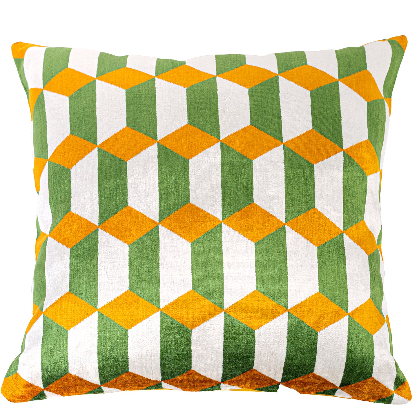 Silk Velvet Ikat Pillow