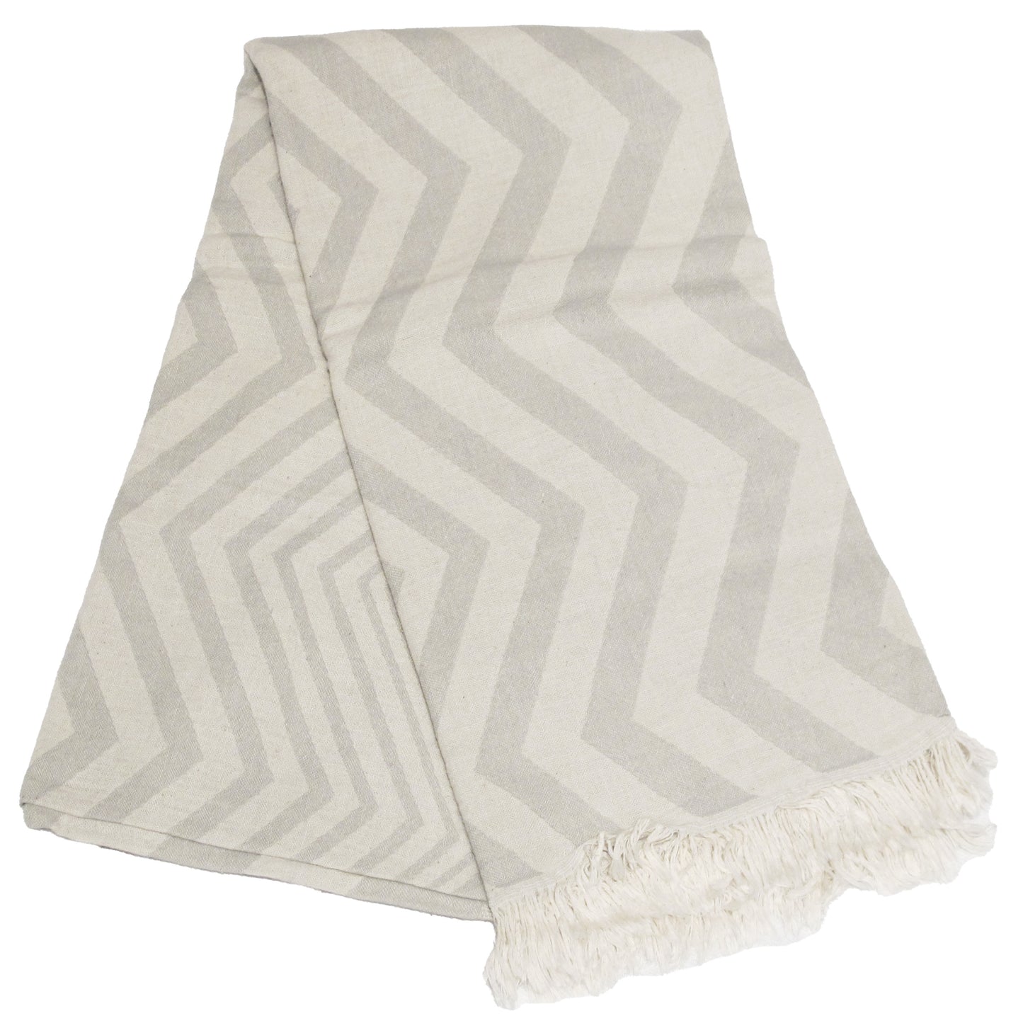 Zig Zag Grey Turkish Towel
