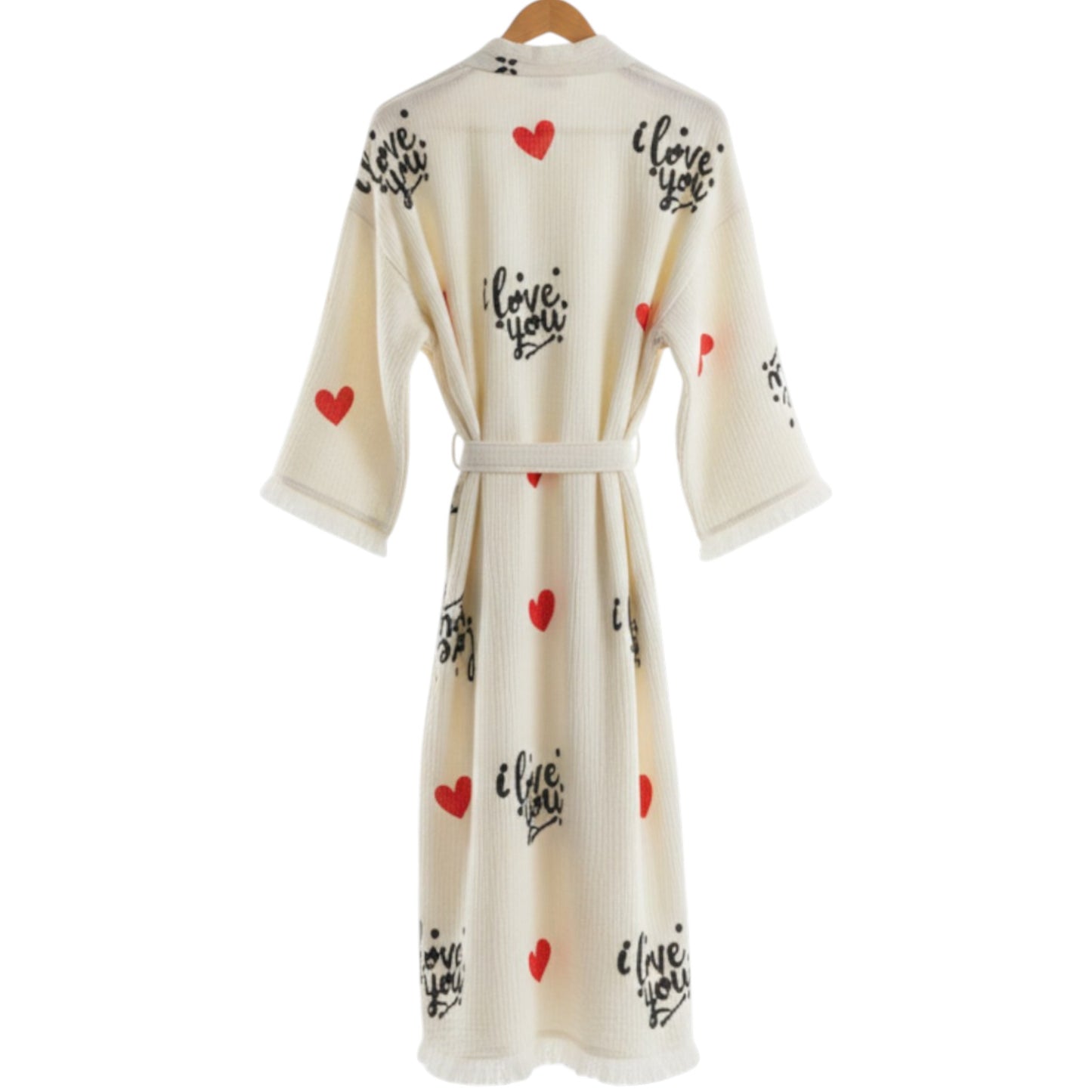 "I Love you" Turkish Towel Kimono Robe Kaftan