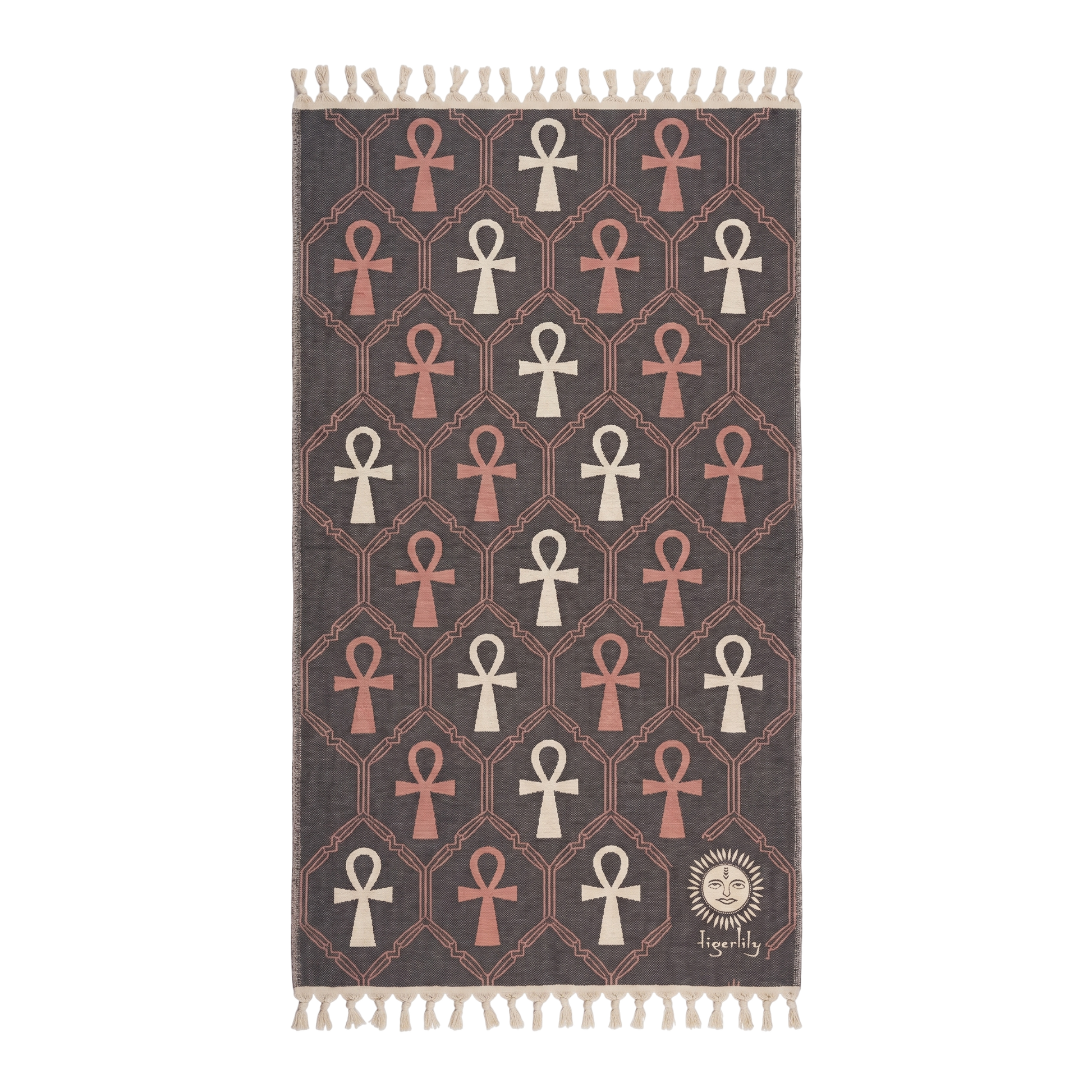 ankh turkish towel pestemal reversible beach towel on a white background