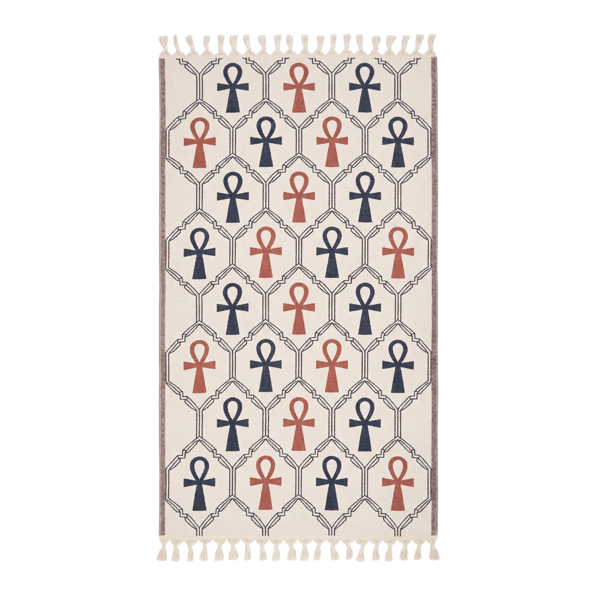 ankh turkish towel pestemal reversible beach towel on a white background