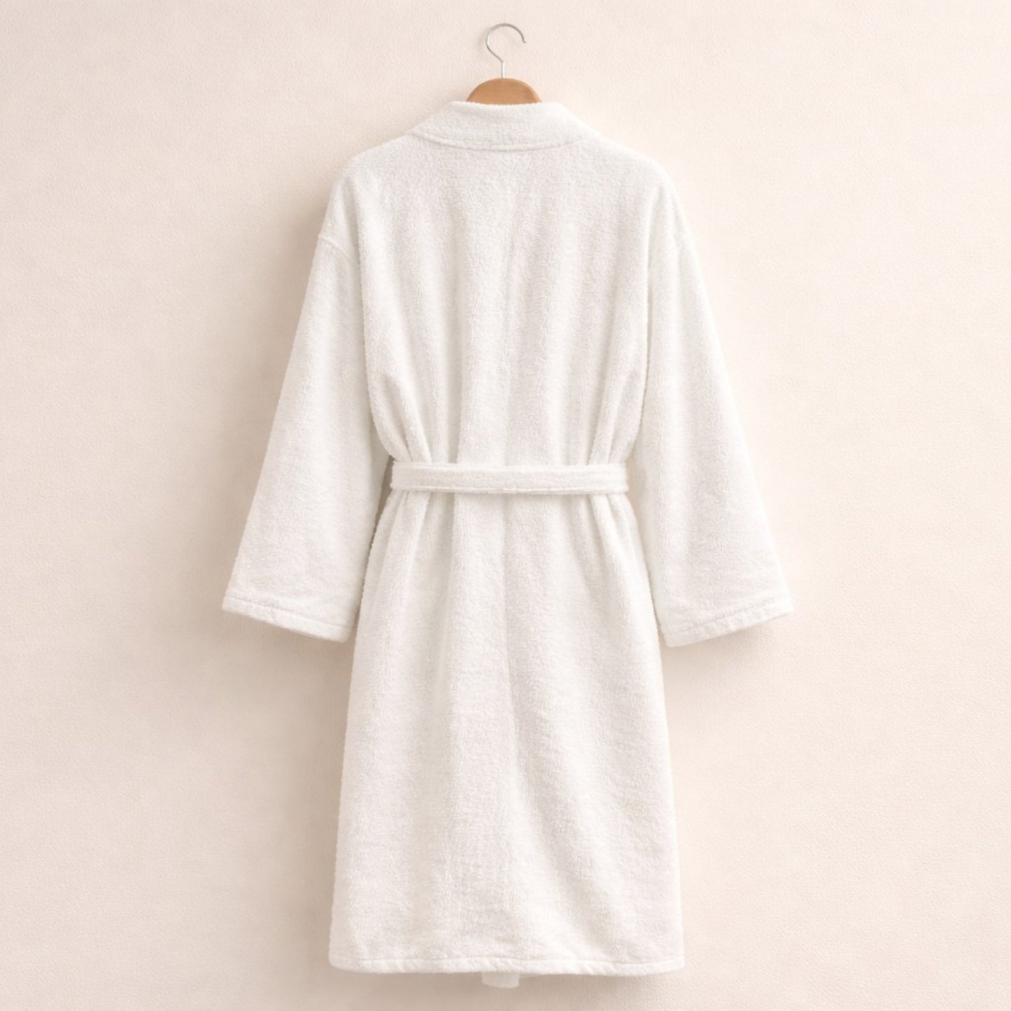3XL Hooded Turkish Terry Bathrobe – Extra Large Handwoven Cotton Robe (Unisex, White)