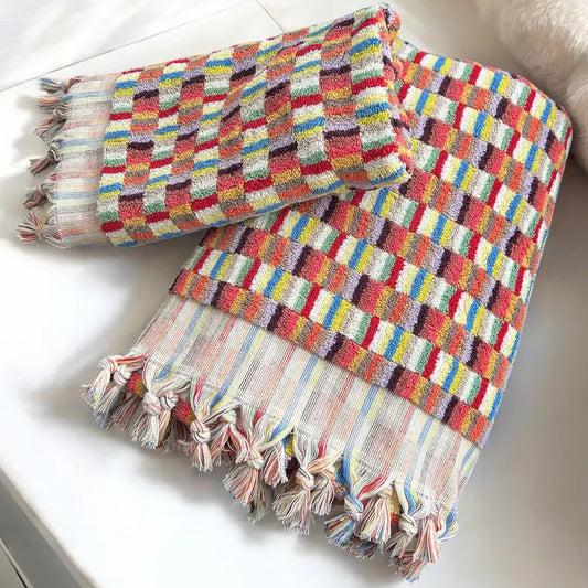 Anatolian Mosaic Hand-Woven Turkish Bath Towel