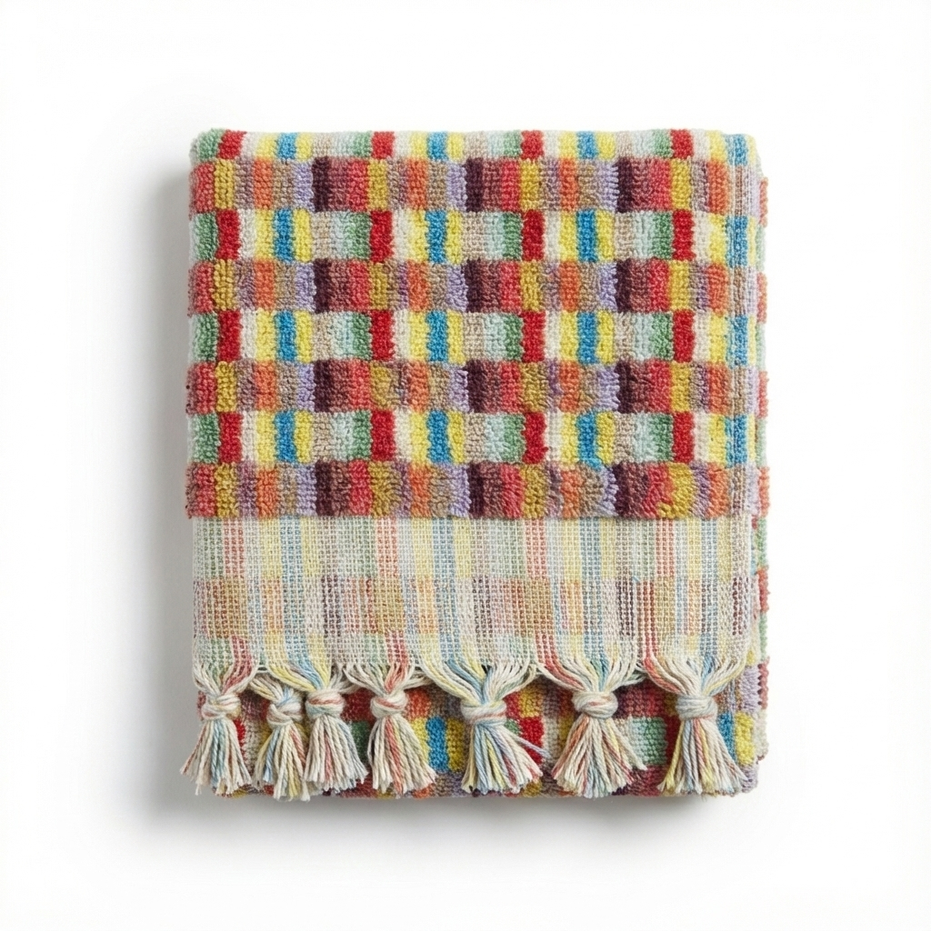 Anatolian Mosaic Hand-Woven Turkish Hand Towel - Thumbnail 2
