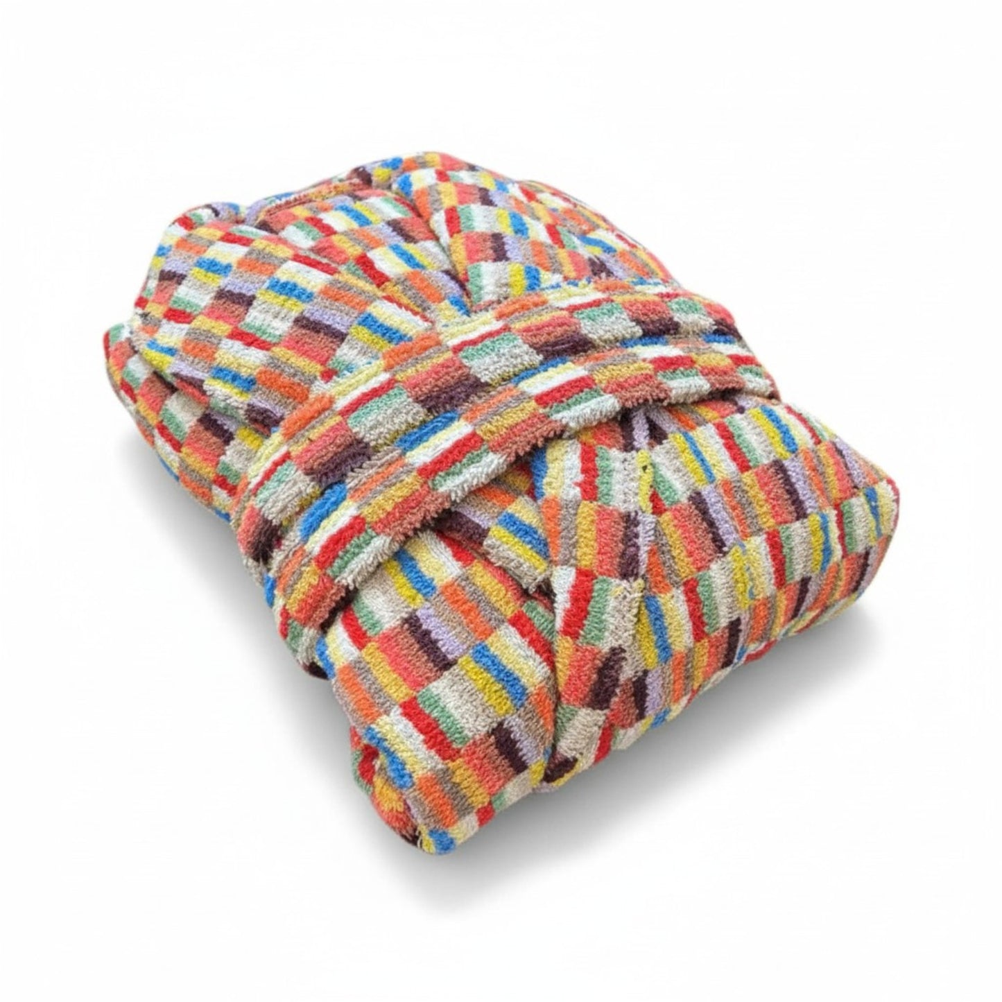 Anatolian Mosaic Hand-Woven Turkish Terry Bathrobe (L/XL)