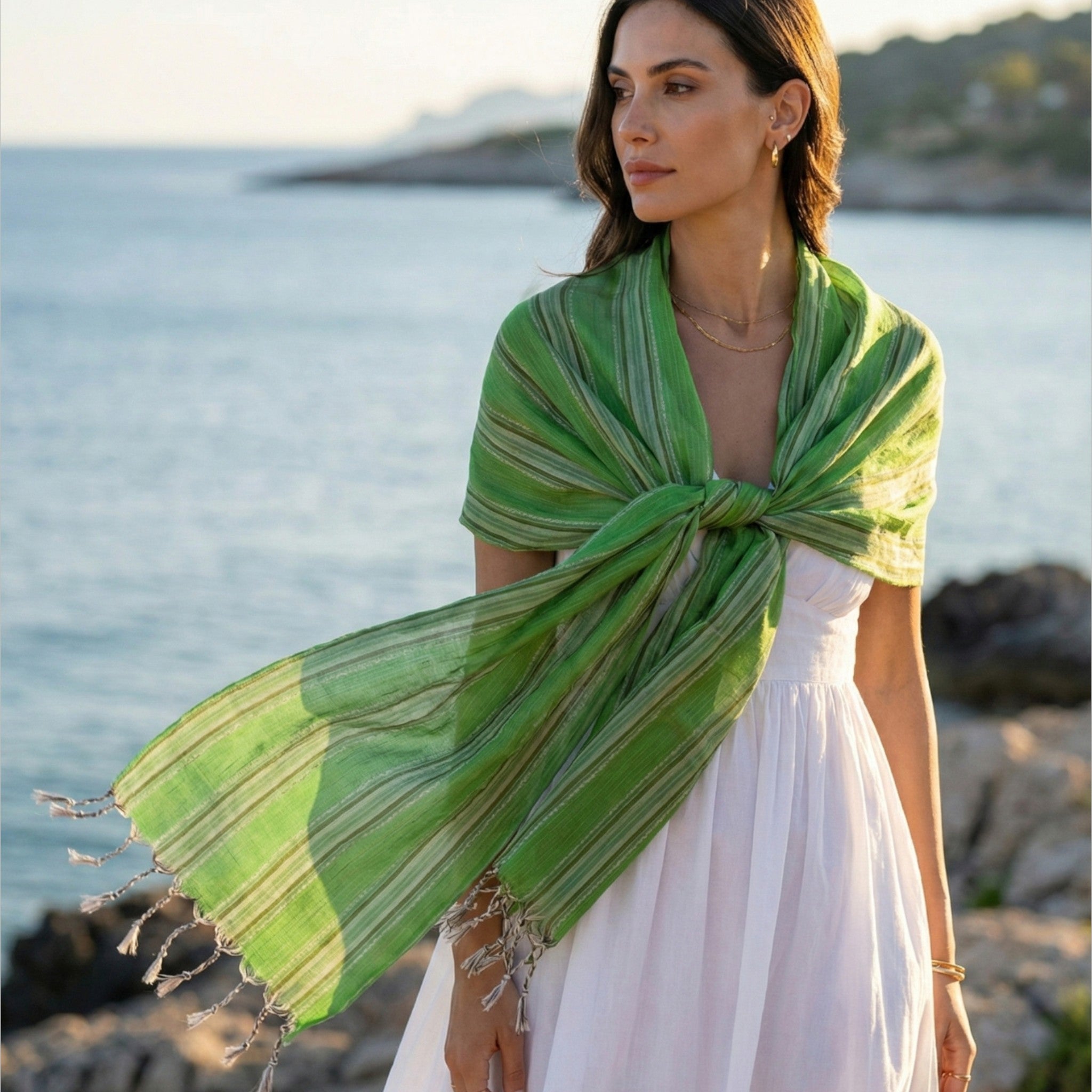 Antakya Handwoven Silk Scarf – Limited Edition – Dervis Natural