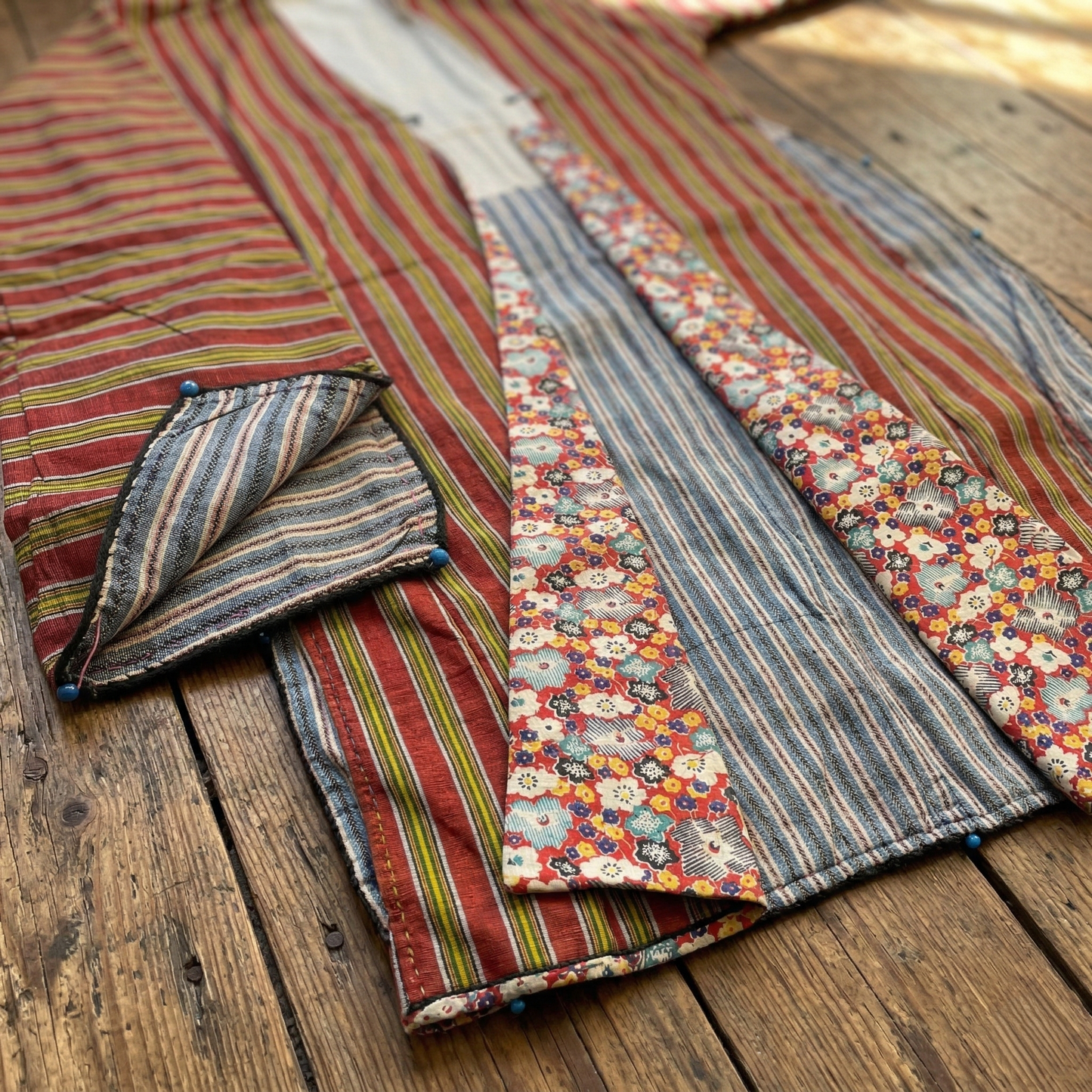 Antique Caucasian Kaftan — Handwoven Silk Kutnu