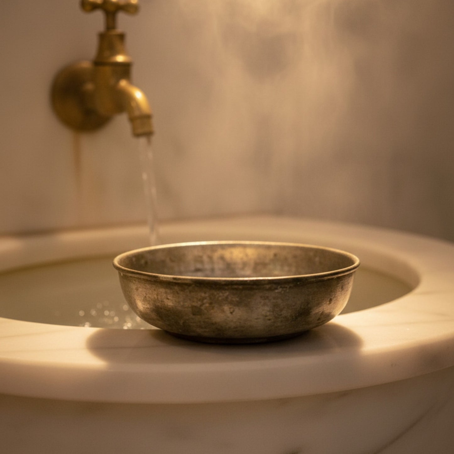 Antique Copper Hammam Bowl – Authentic 90–100 Years Old Collectible