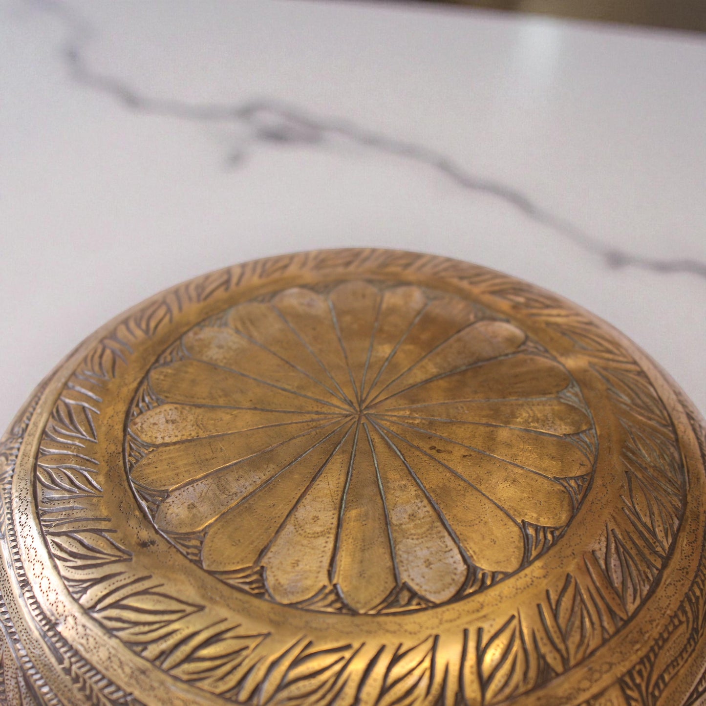 Antique Hand-Engraved “Dua” Hammam Bowl — 100+ Years Old | Unique Anatolian Ritual Piece (20 cm)