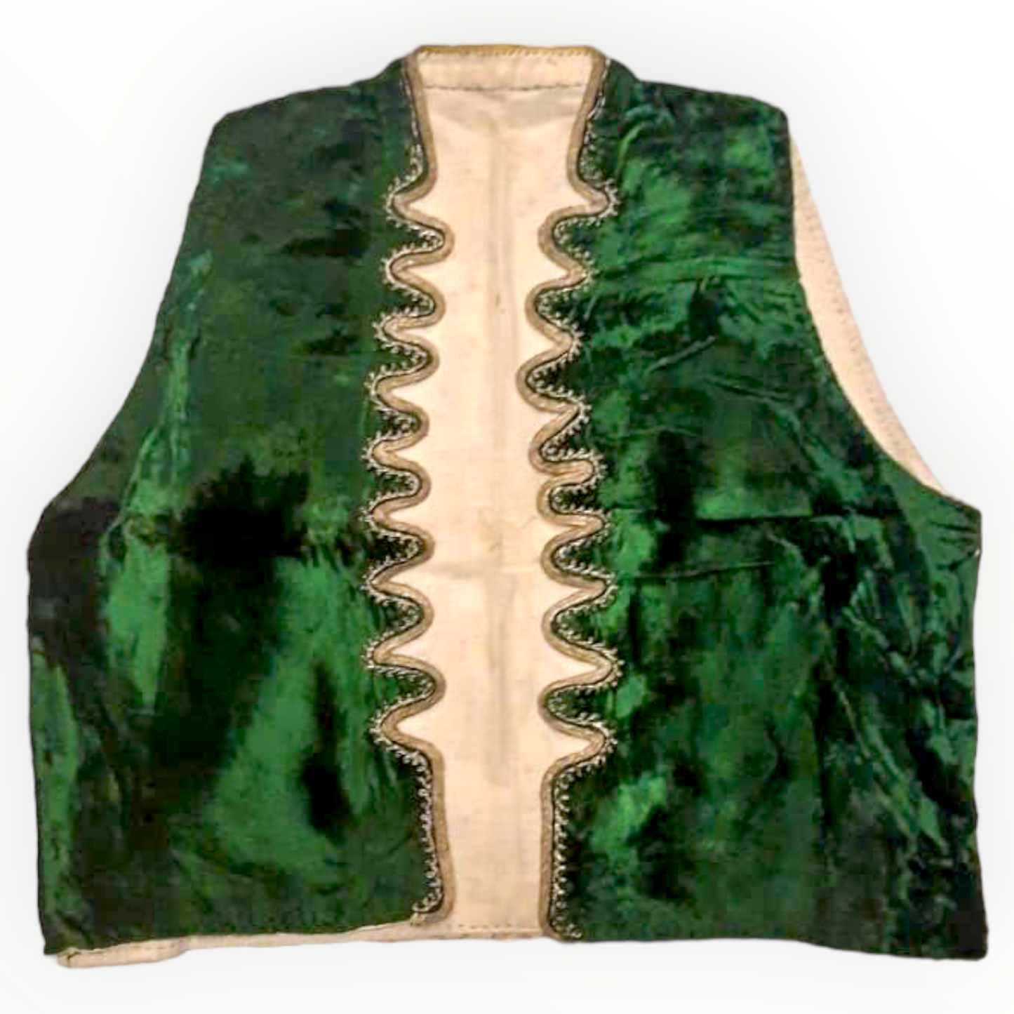 Antique Ottoman Anatolian Bindallı Cropped Vest - Turkish Folk Cepken