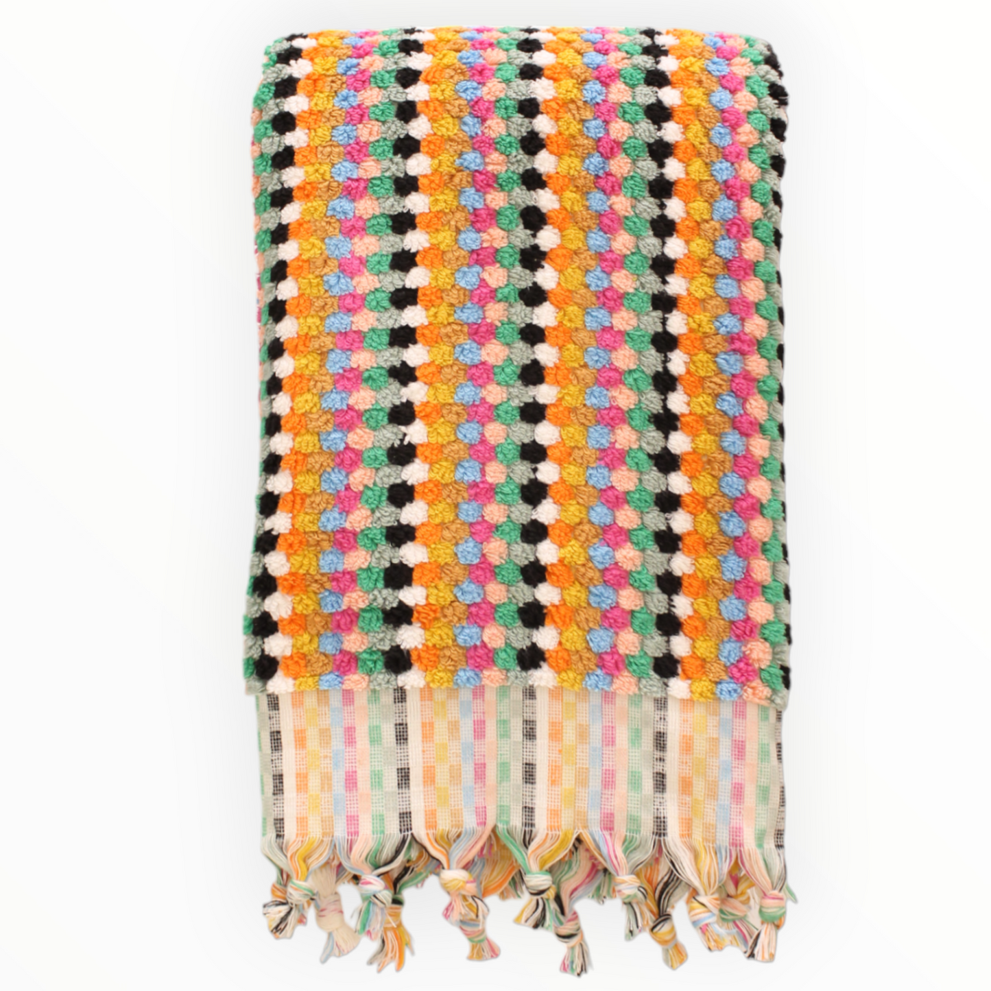 Designer Natural Cotton Hand-Woven Turkish Terry Hammam Towel