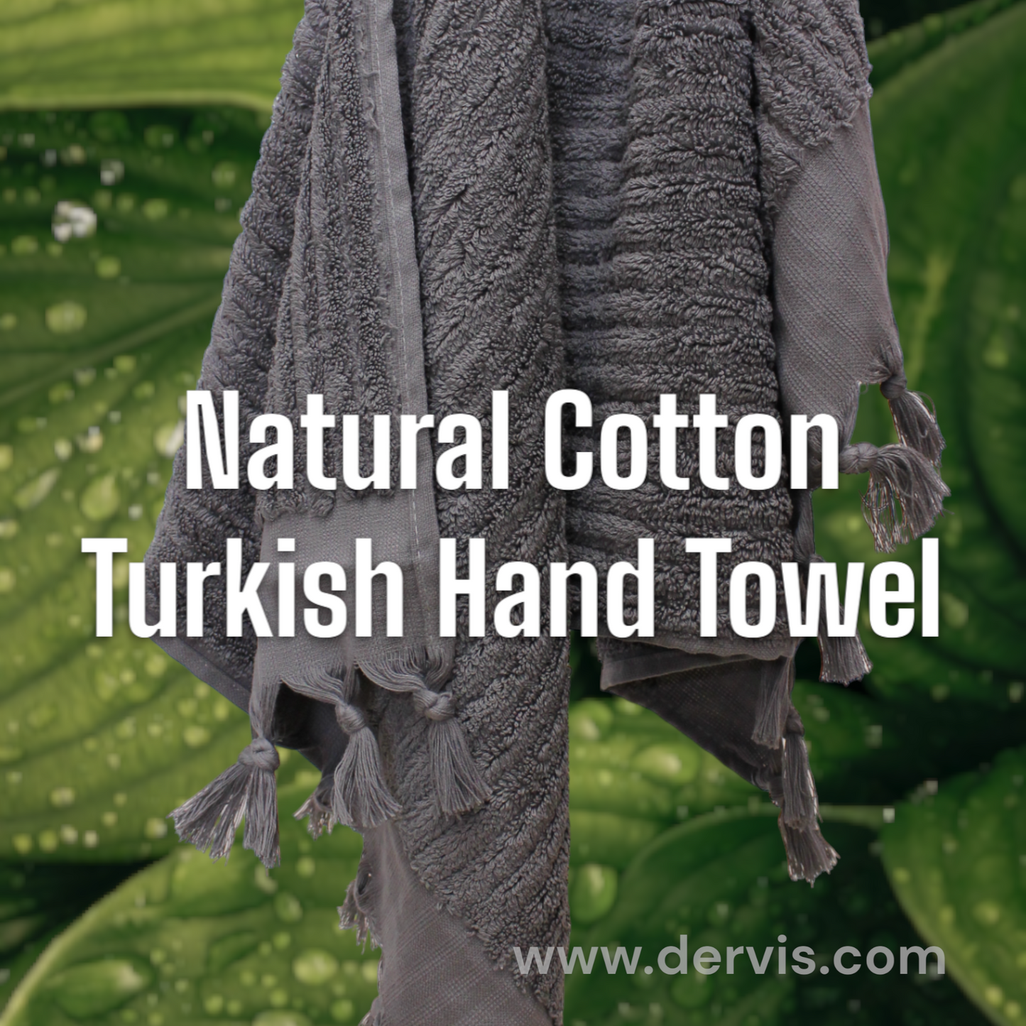 Elegant Natural Cotton Hand-Woven Turkish Terry Hand Towel