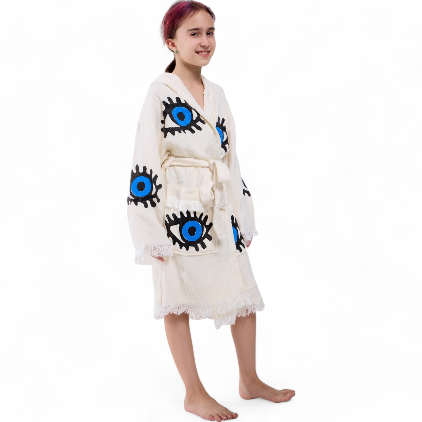 Evil Eye Nazar Turkish Towel Kids Bathrobe