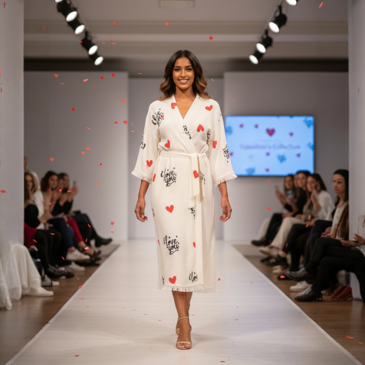 "I Love you" Turkish Towel Kimono Robe Kaftan