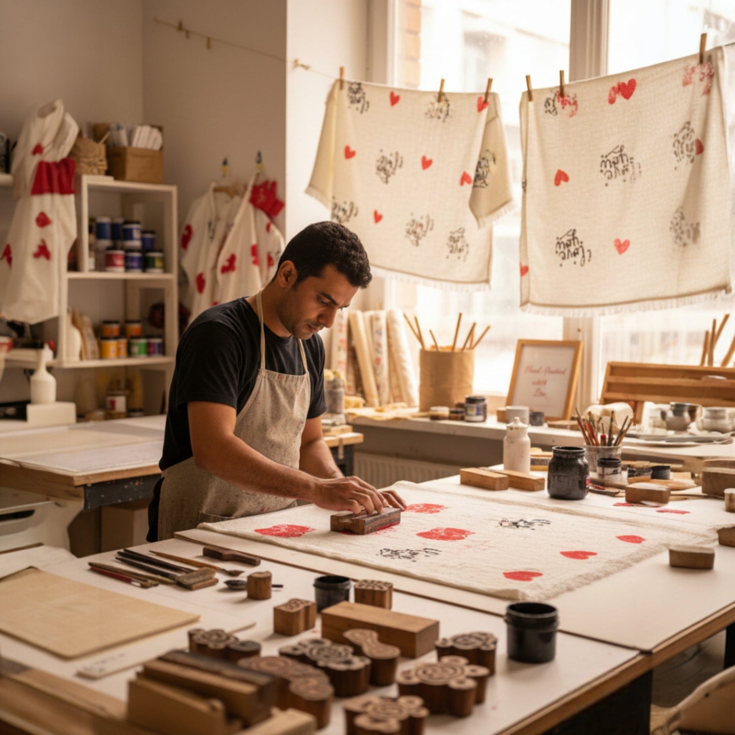 "I Love you" Turkish Towel Kimono Robe Kaftan