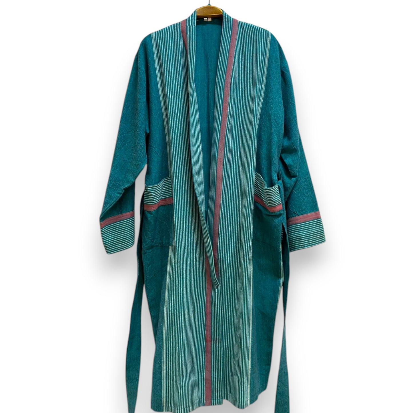 Hand Woven Linen Kimono Robe