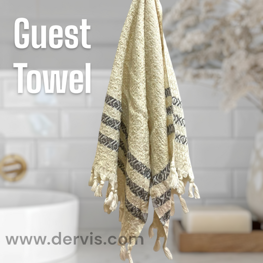 Hand Woven Natural Cotton Guest Towel