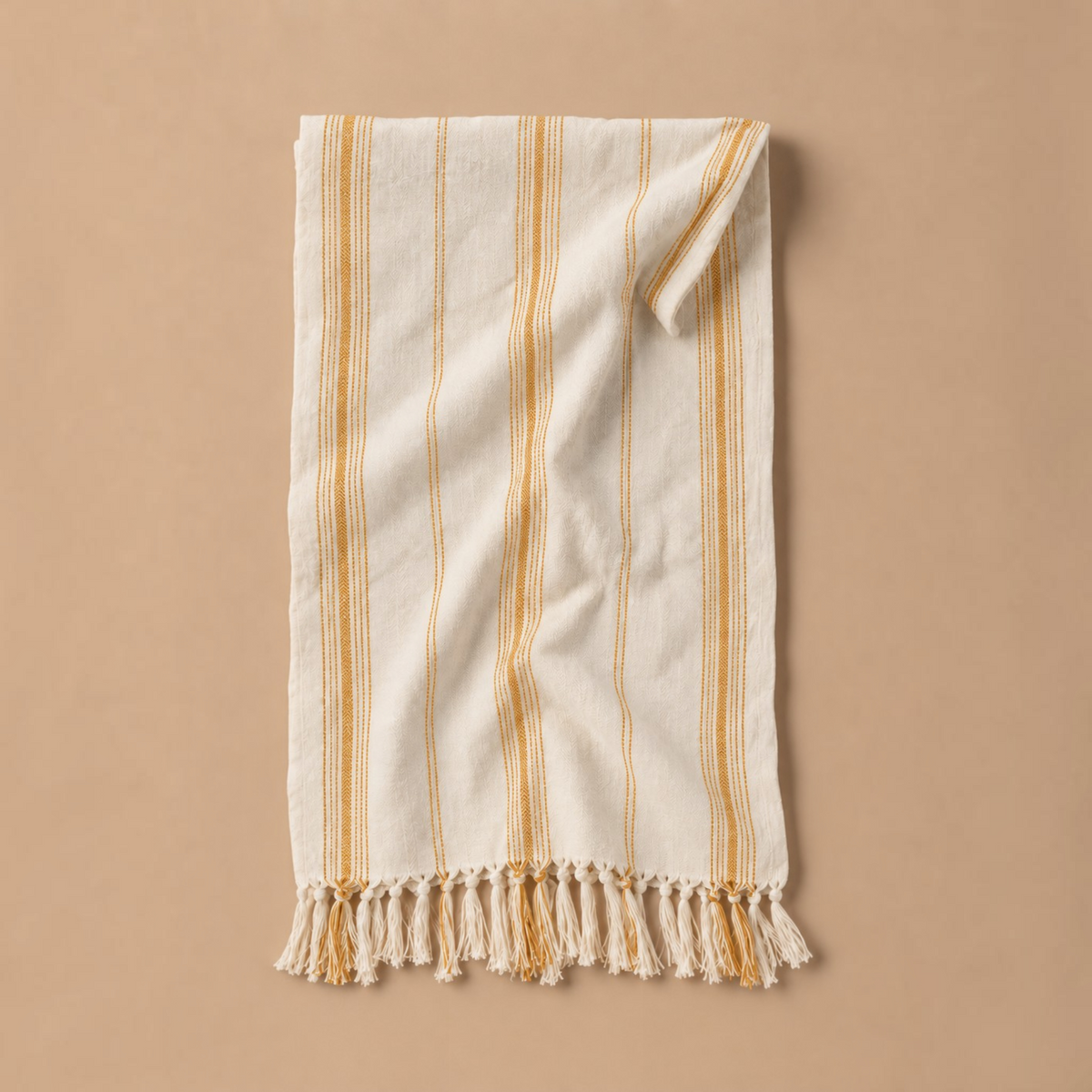 Handwoven Bamboo Turkish Towel – Striped Peshtemal | 90 × 180 cm
