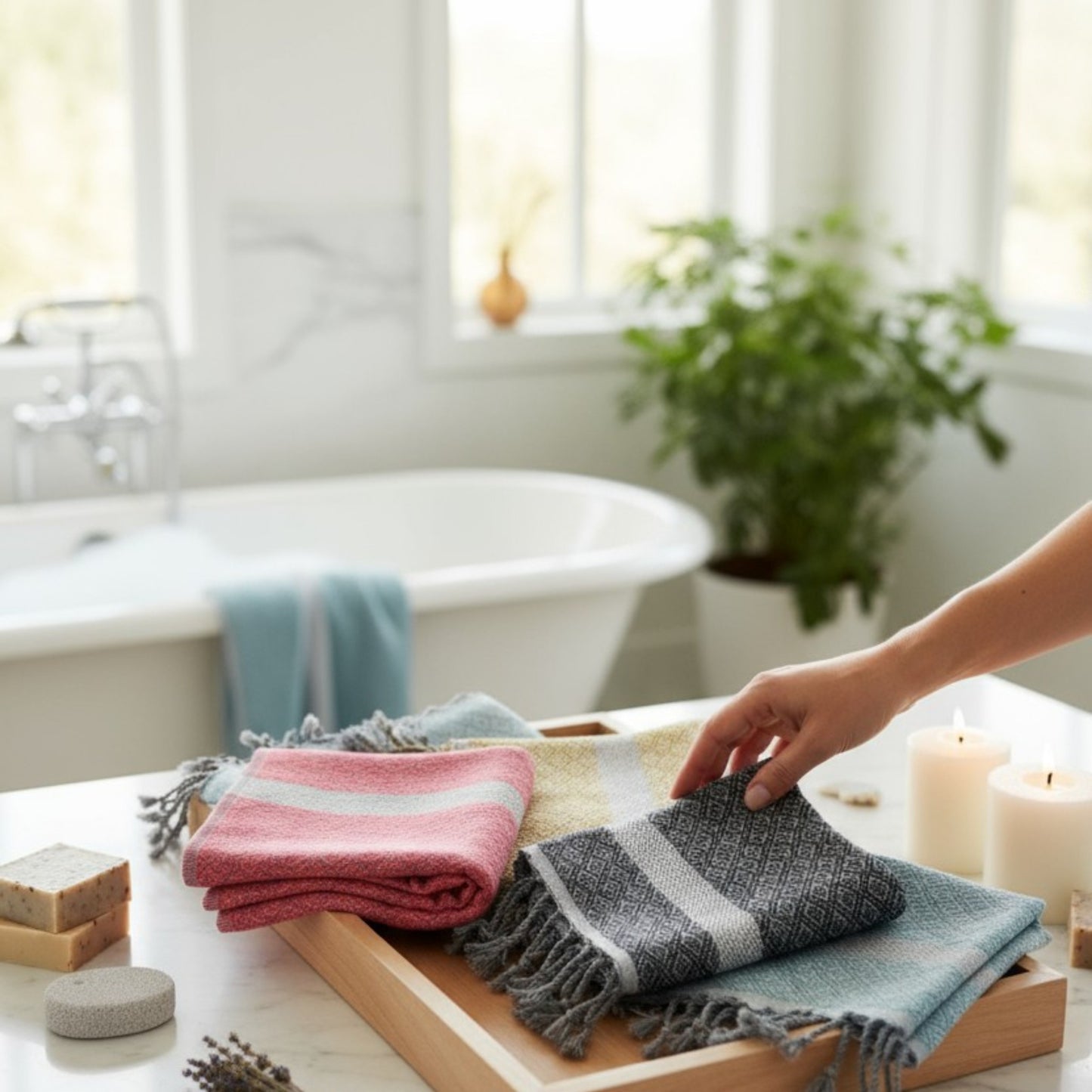 Handwoven Natural Cotton Hand Towel