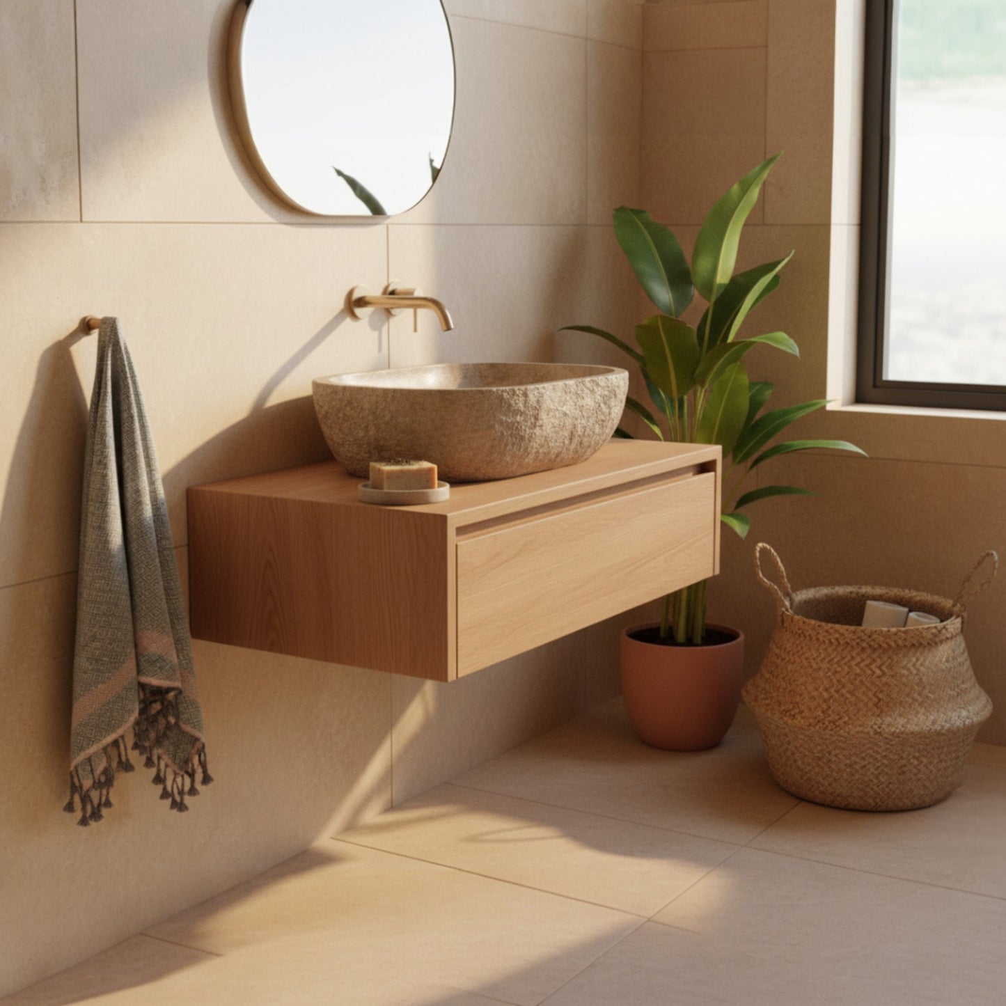 Handwoven Natural Cotton Hand Towel