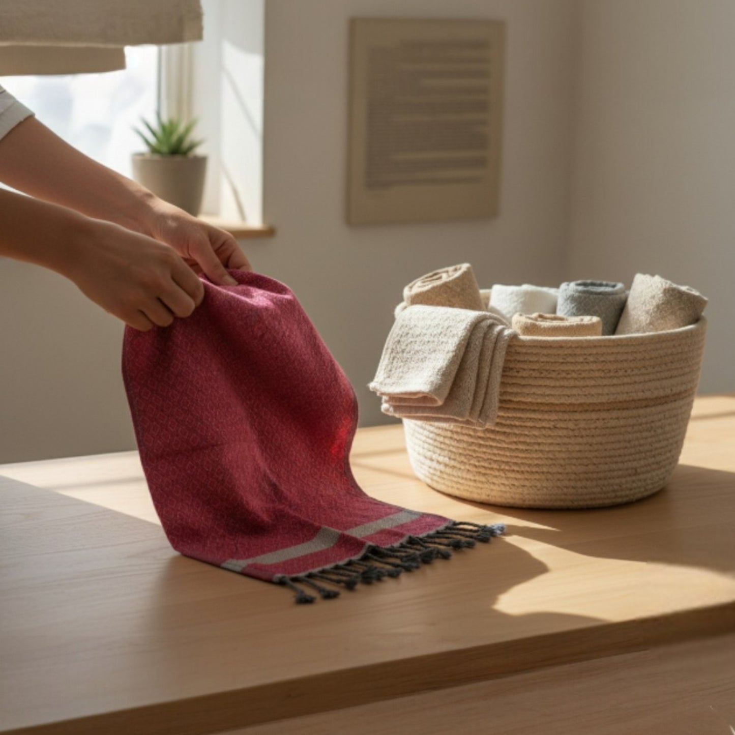 Handwoven Natural Cotton Hand Towel