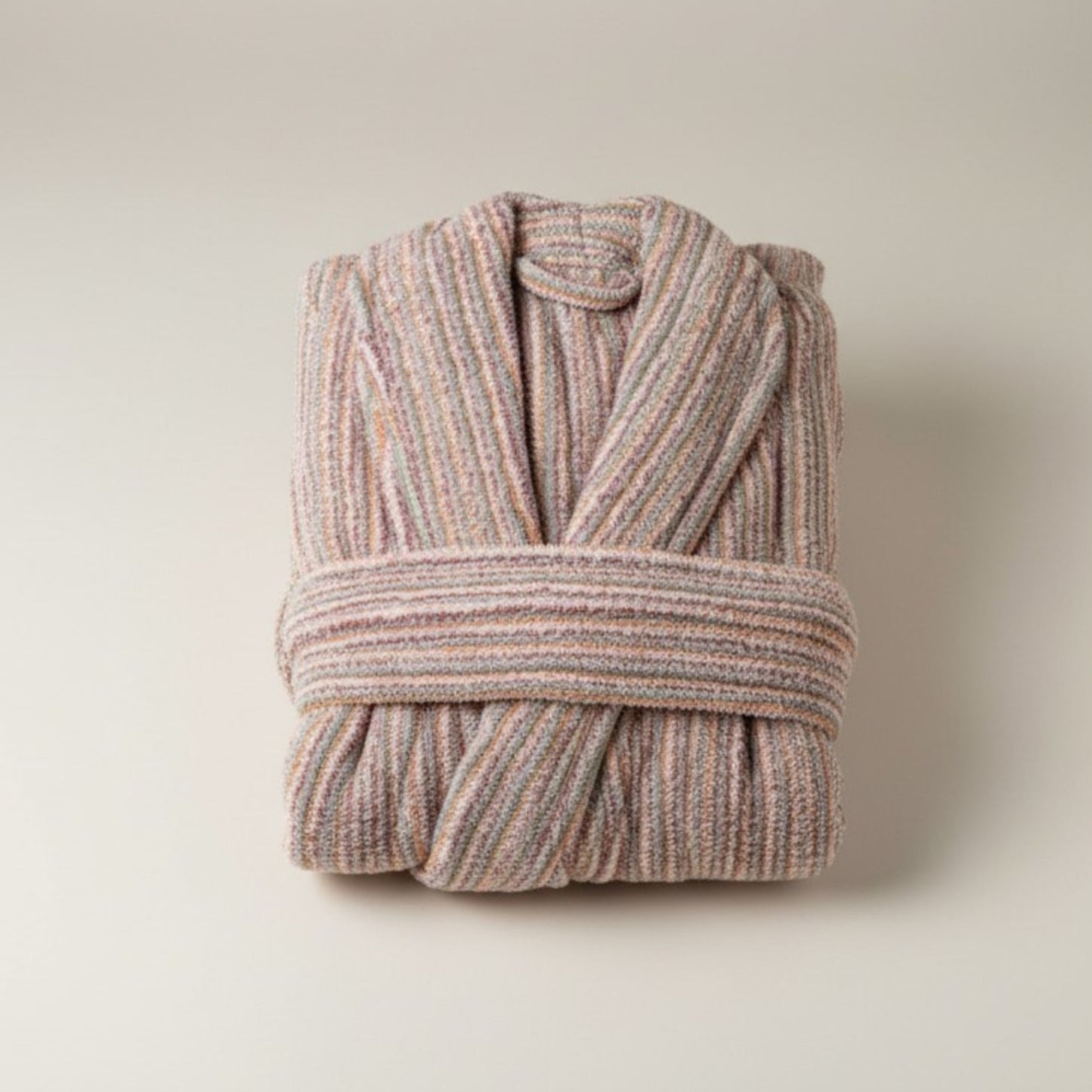 Handwoven Turkish Terry Towel Unisex  Bathrobe – Stripe Pattern (L/XL)