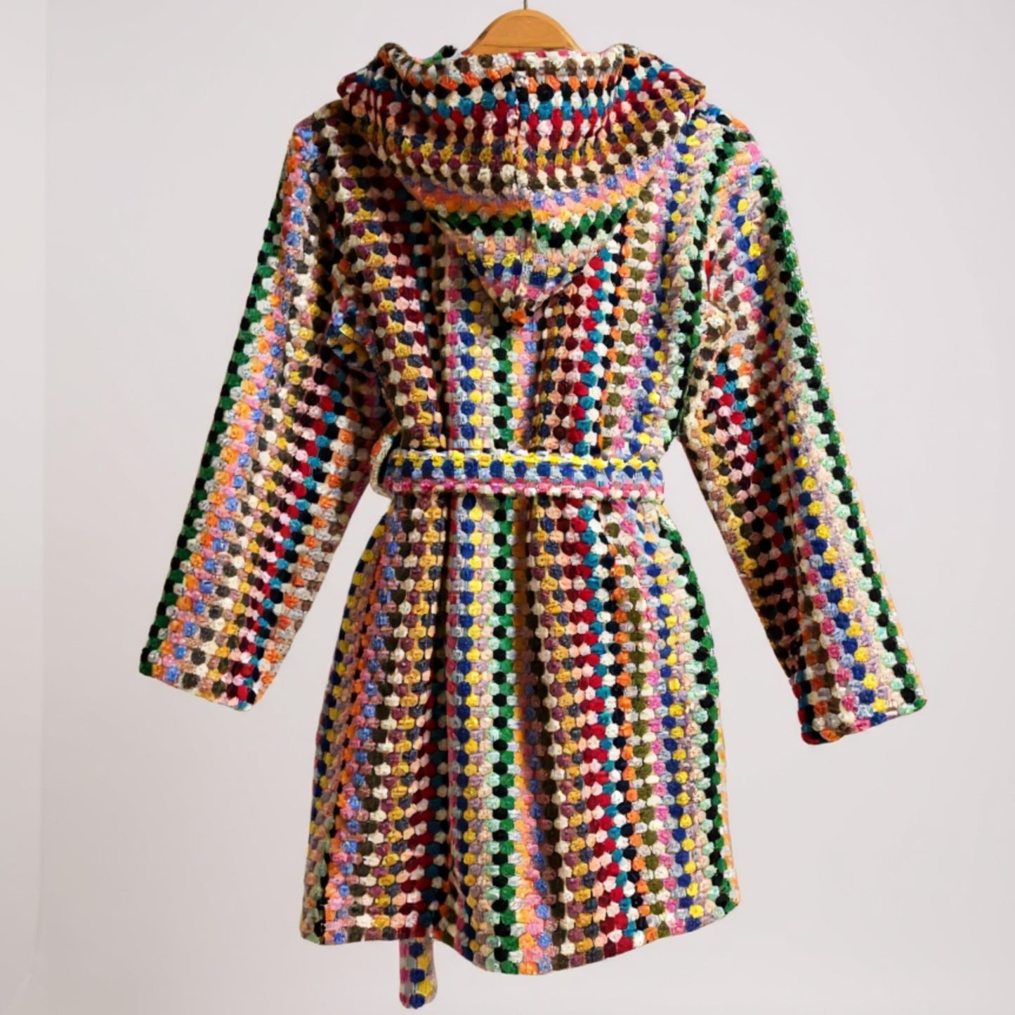 Handwoven Natural Turkish Cotton Terry Kids Bathrobe – PomPom Design