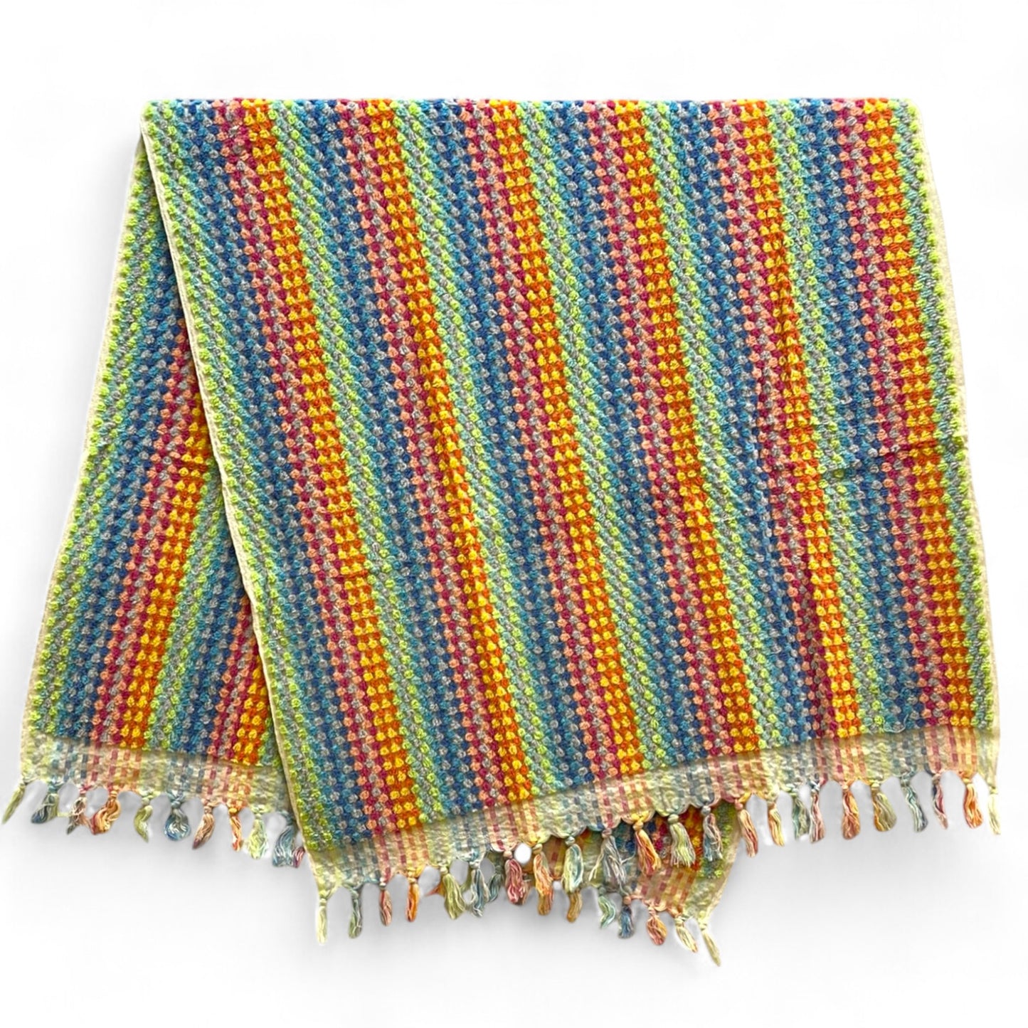 Jellybean Design Natural Cotton Pompom Turkish Towel