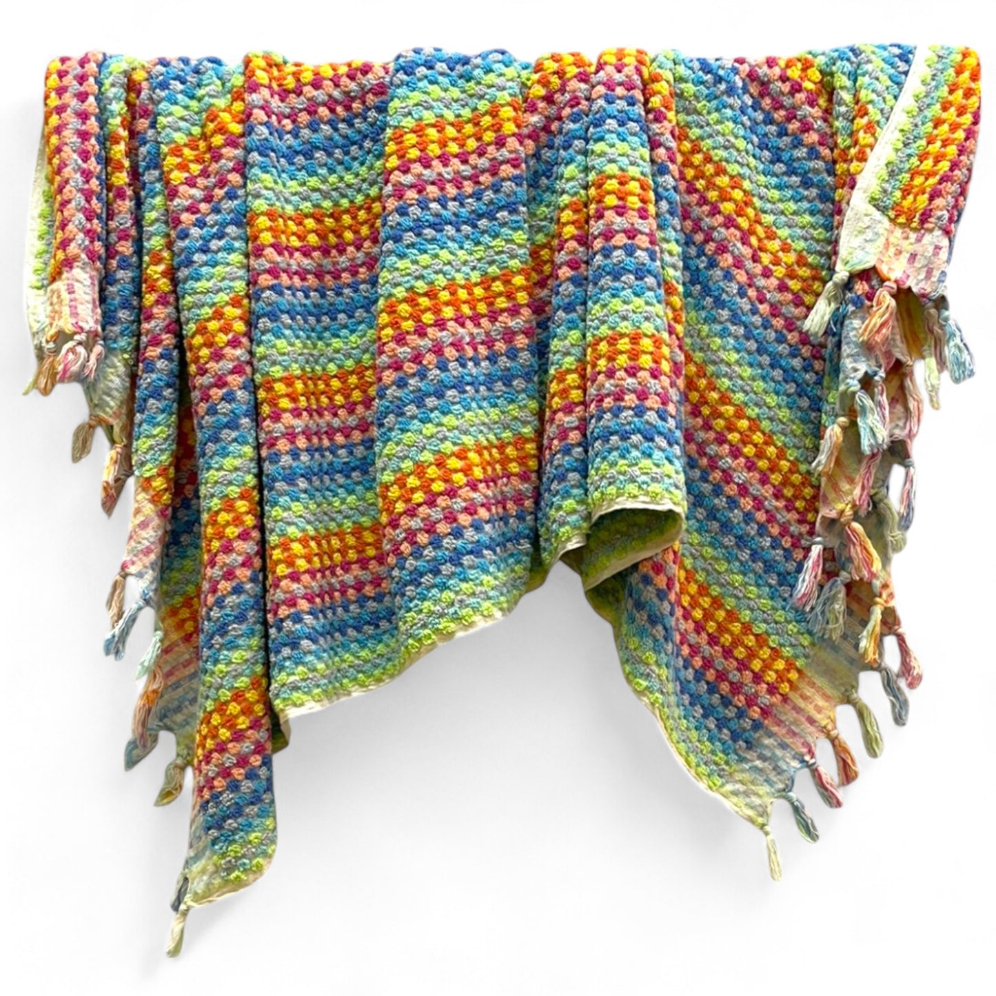 Jellybean Design Natural Cotton Pompom Turkish Towel