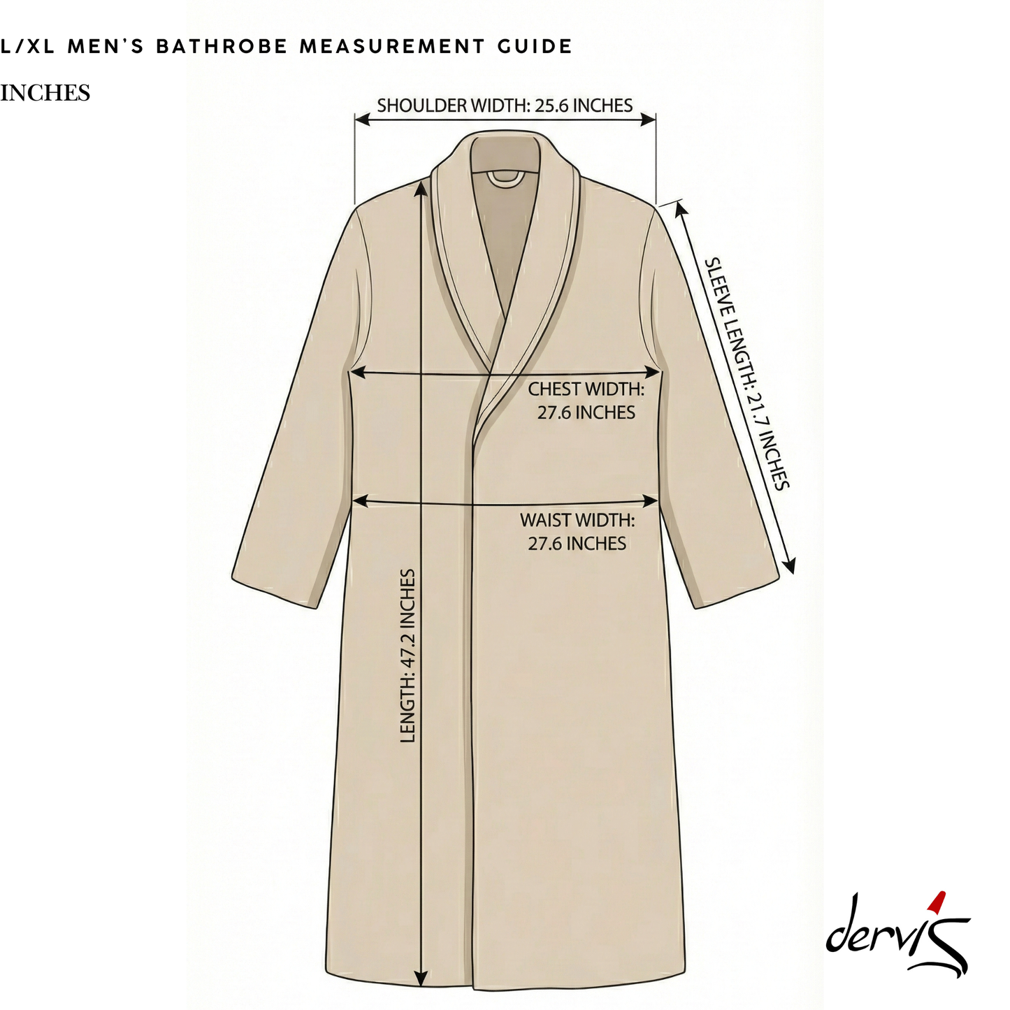 Handwoven Turkish Terry Towel Men’s Bathrobe – Zigzag Pattern (L/XL)