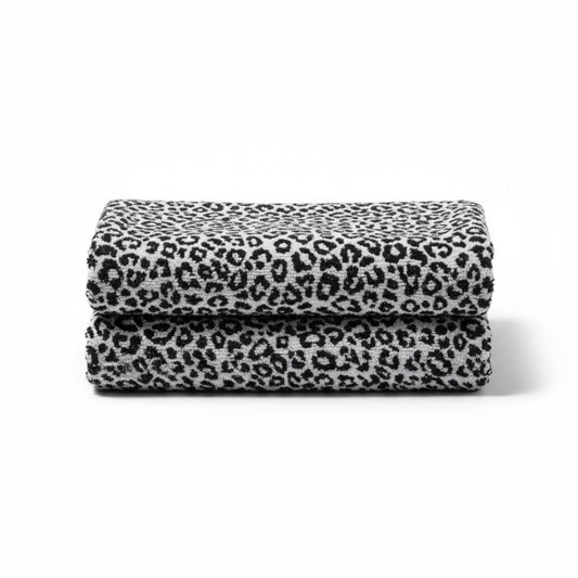 Leopard Design Hand & Face Towel – Natural Turkish Cotton, Limited Edition