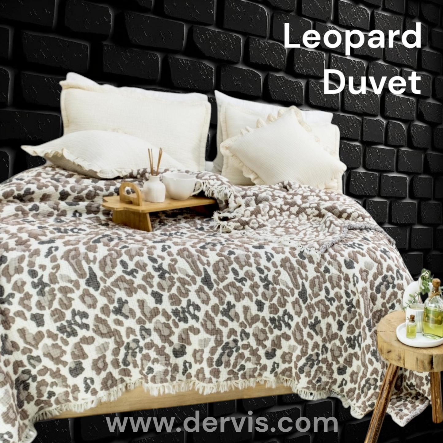 7-Layers Leopard Muslin Gauze Duvet