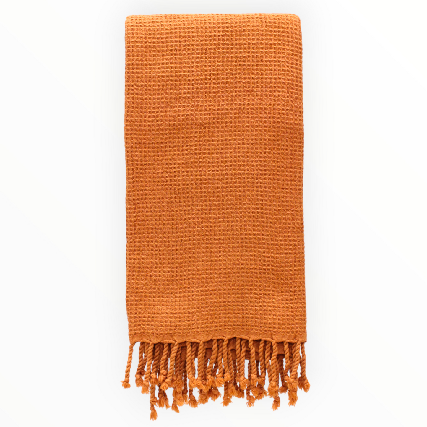 Natural Cotton Hand-Woven Stone Washed Waffle Turkish Towel