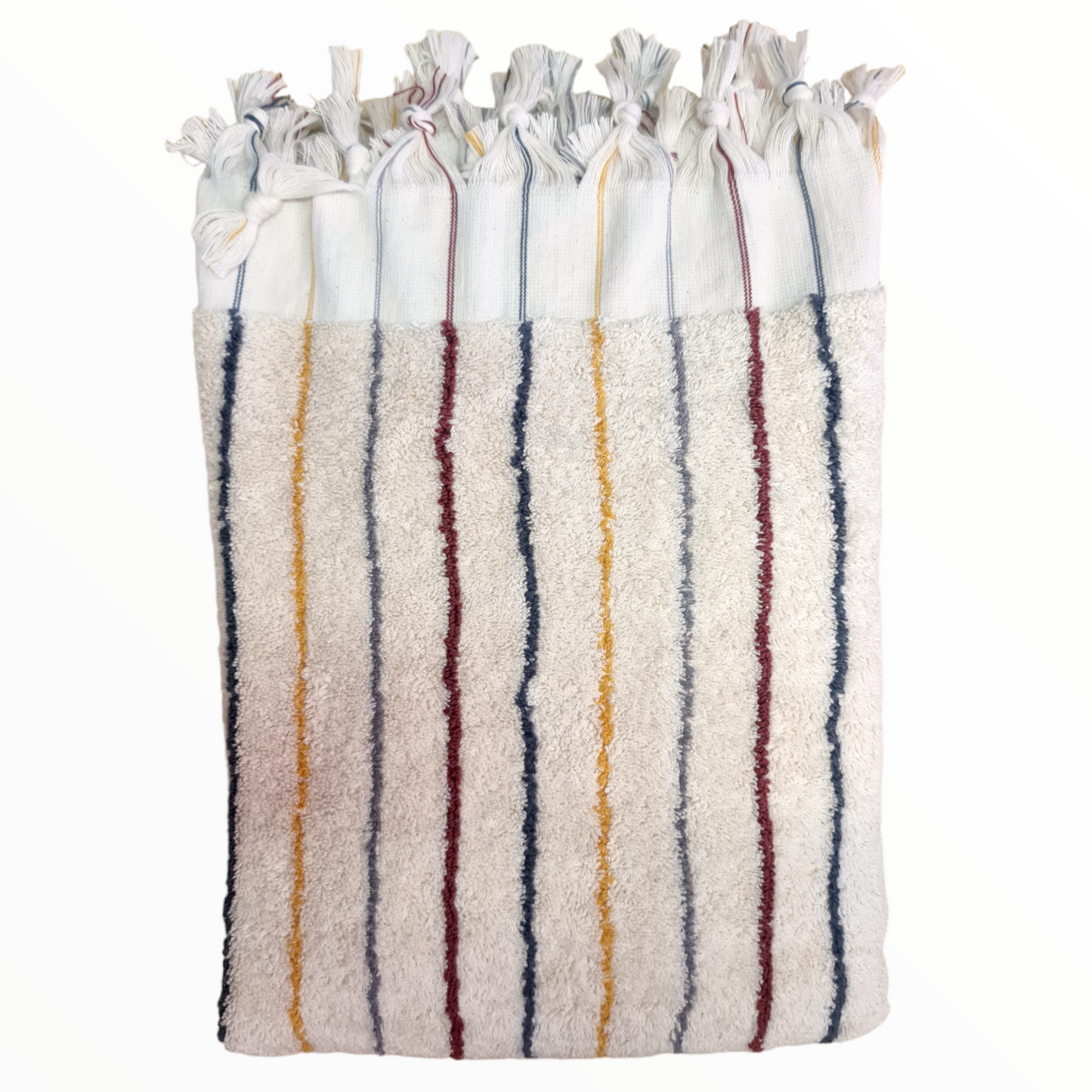 Natural Cotton Hand-Woven Turkish Terry Hammam Towel