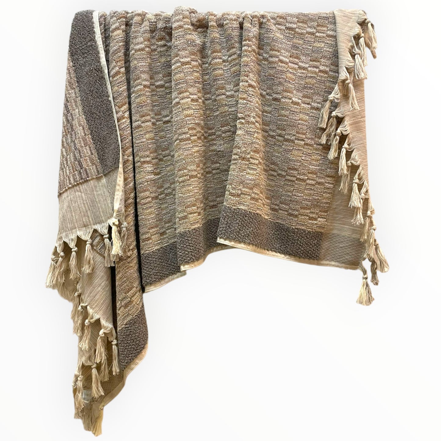 Natural Cotton Hand-Woven Turkish Terry Hammam Towel