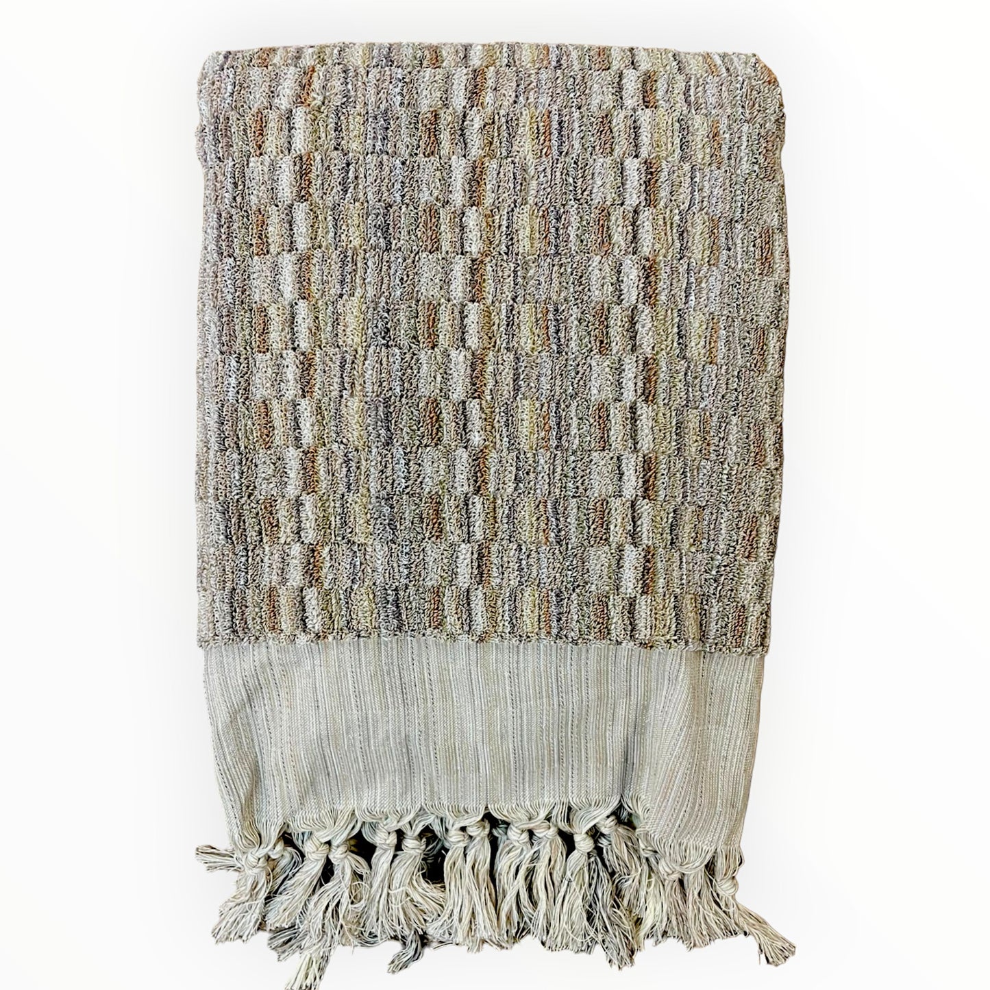 Natural Cotton Hand-Woven Turkish Terry Hammam Towel