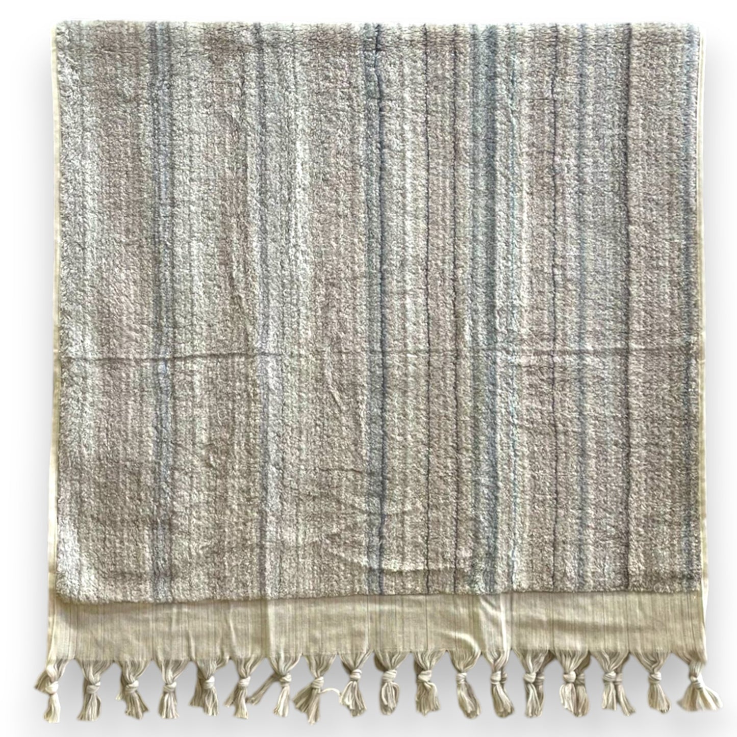 Natural Cotton Hand-Woven Turkish Terry Hammam Towel